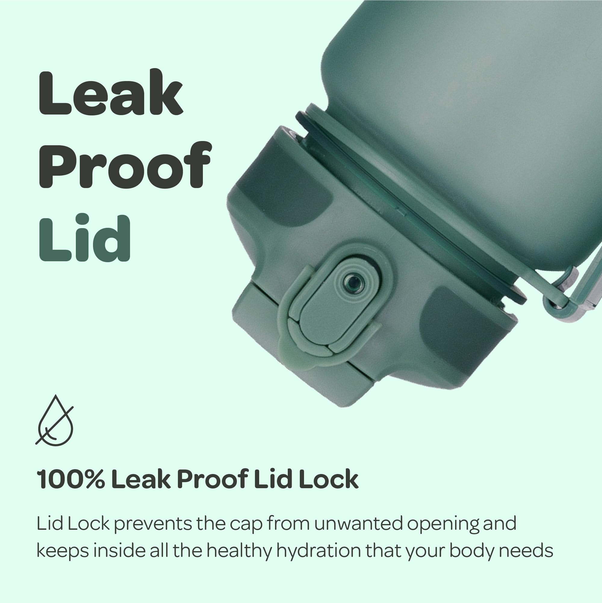 Hydracy Water Bottle with Times to Drink & Straw - Large 32 Oz BPA Free Motivational Bottle & No Sweat Sleeve -Leak Proof gym Bottle with Time Marker - Ideal gift for Fitness  Sports & Outdoors