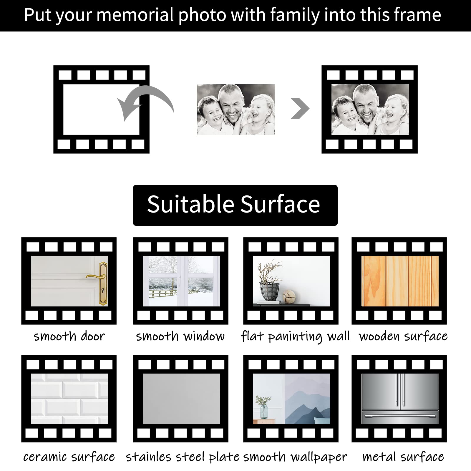 Family Wall Stickers Contains 12 Pieces Of Picture Frames, Every Family Has A Story Family Wall Stickers Our Family Is A Circle