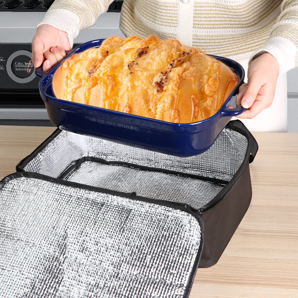 Bodaon Insulated Casserole Carrier Bag, Fits 9X13 And 11X15 Inch Baking Dish With Lid, Casserole Carriers For Hot Or Cold Food F