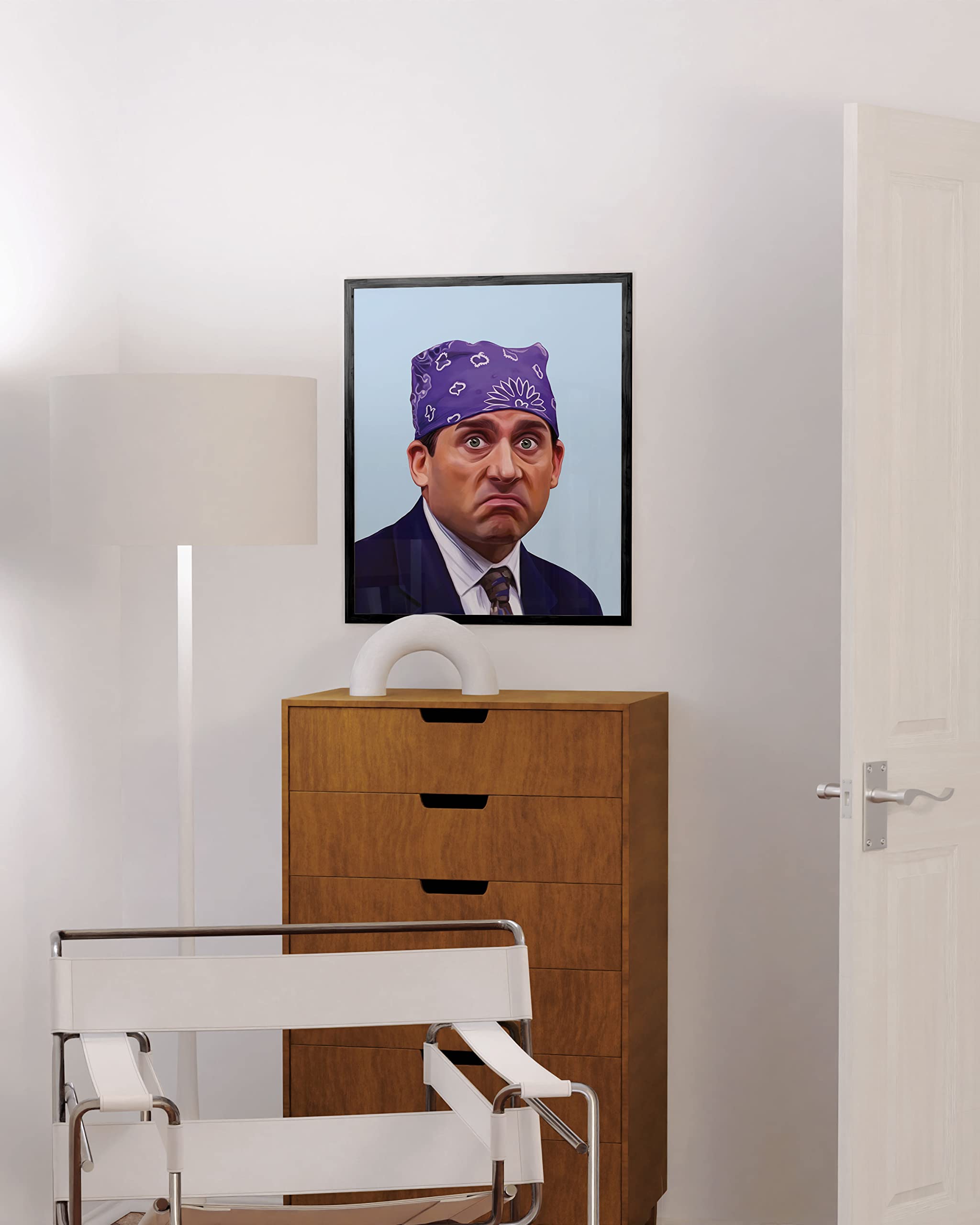 HAUS AND HUES Michael Scott Poster - The Office Wall Art, Unframed 16"x20", Prison Mike Meme Decor