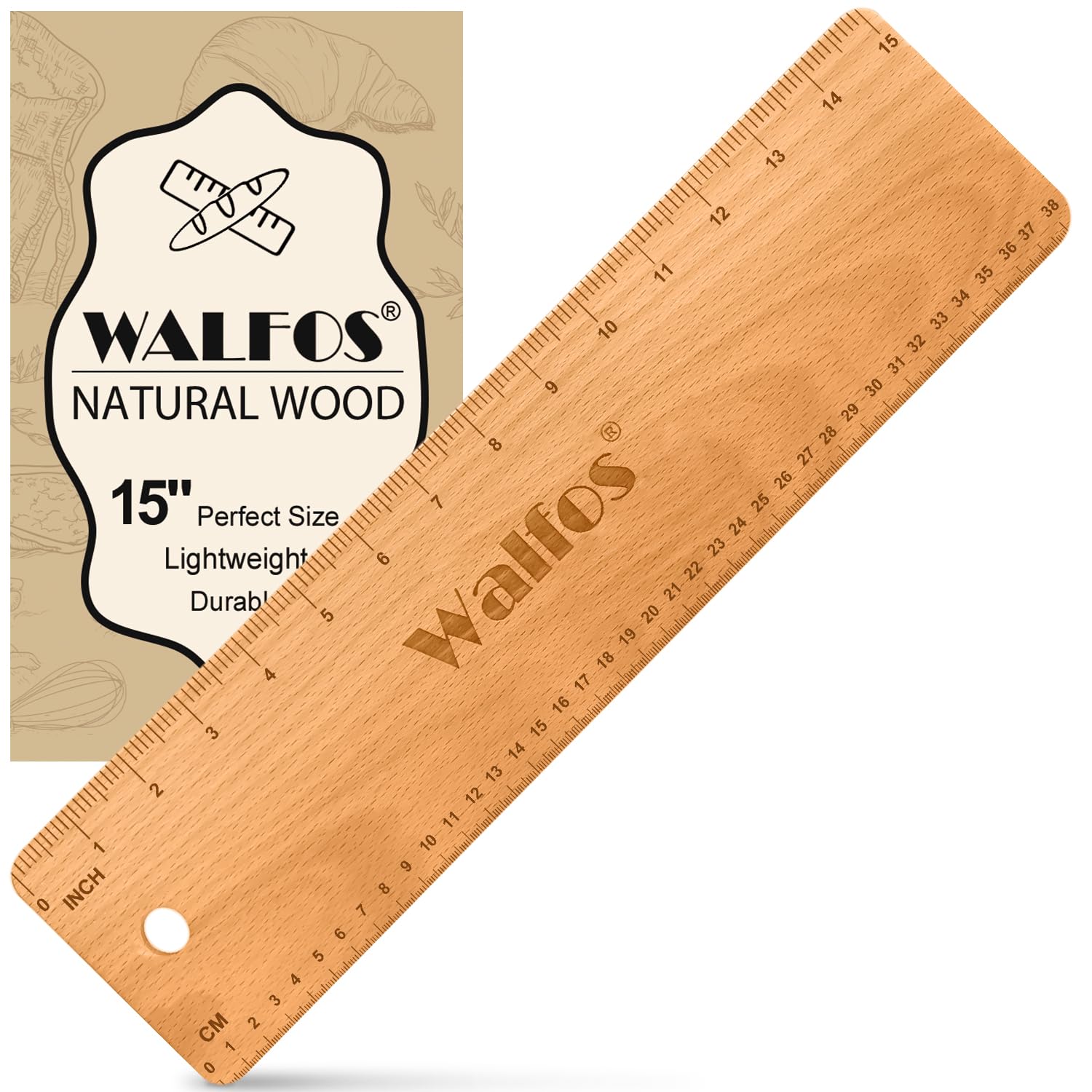 Walfos Baguette Transfer Peel 15 Inch, Baguette Flipping Board For French Bread Baking