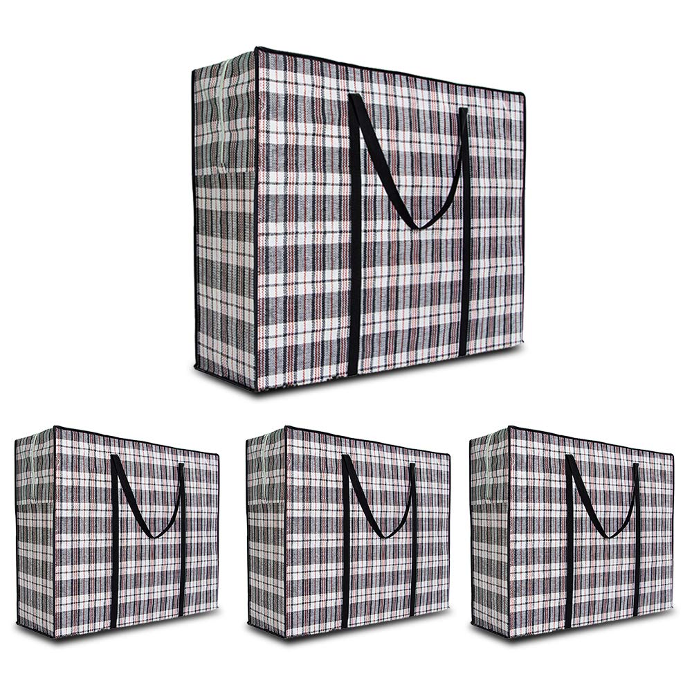 Heavy Duty Large Moving Bags, 90L Big Organizer Storage Bags With Durable Zipper, Water Resistant Totes, Carrying Bag, Camping B