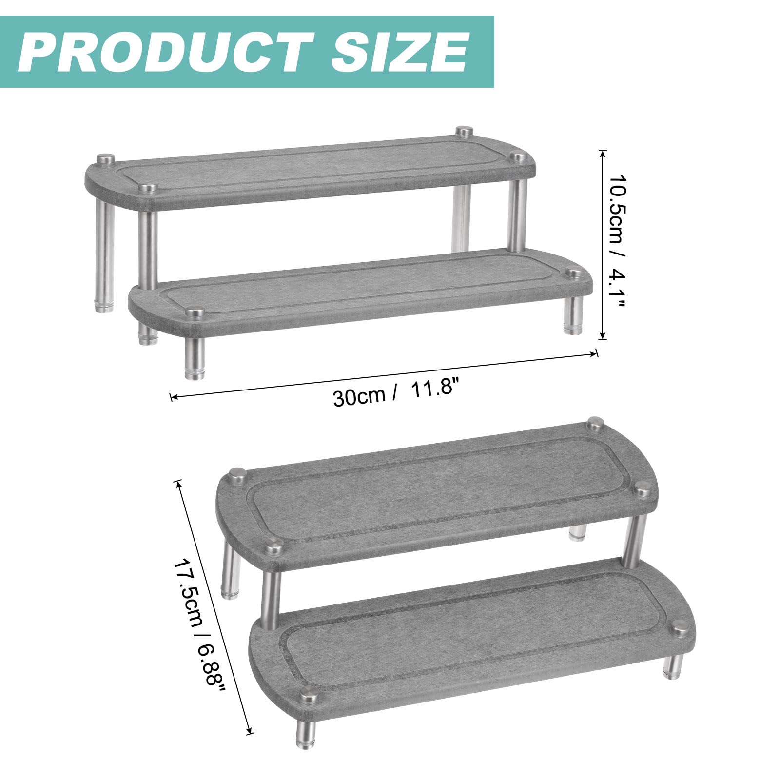 Uxcell Fast Drying Stone Sink Tray, 2-Tier Instant Dry Sink Organizer, Water Absorbing Stone Tray For Sink Countertop, Quick Dry