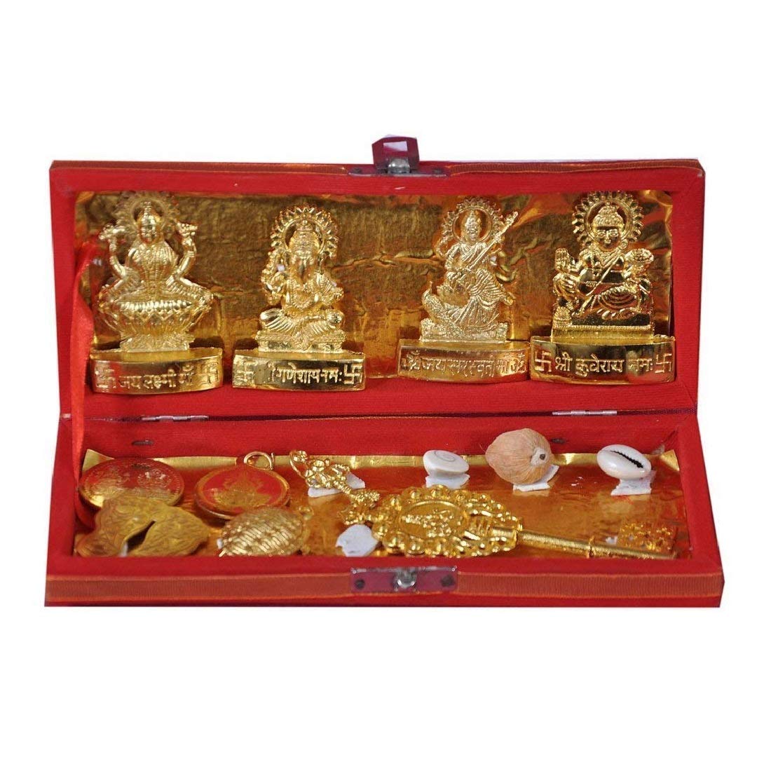 Astrodidi Metal Dhan Versha Lakshmi Laxmi Kuber Bhandari Sarv Samriddhi Yantra Box