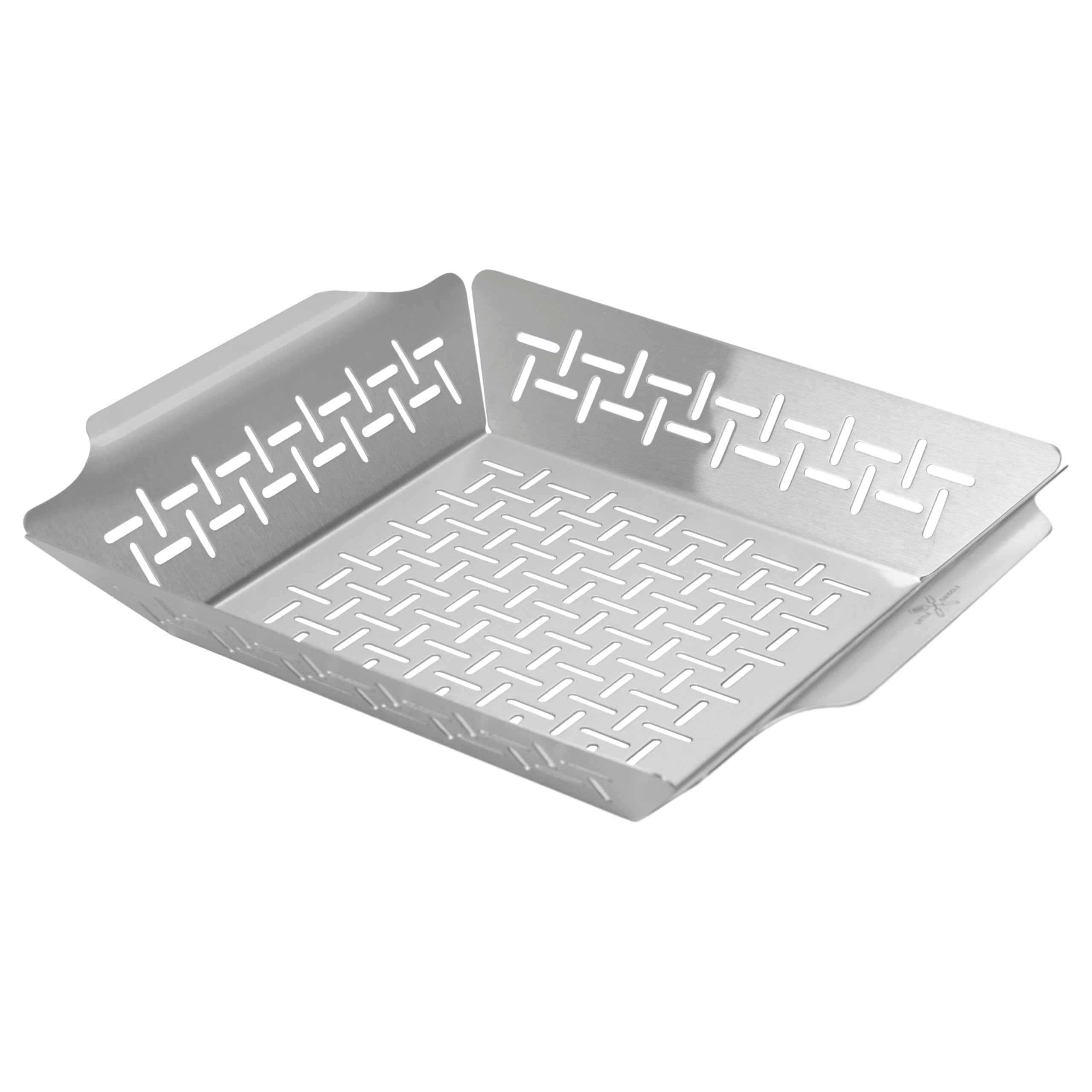 Little Griddle Gt-525 Grill Pan And Grill Basket Set, High Sidewalls With Built-In Handles, Stainless Steel & Vented Design - Si