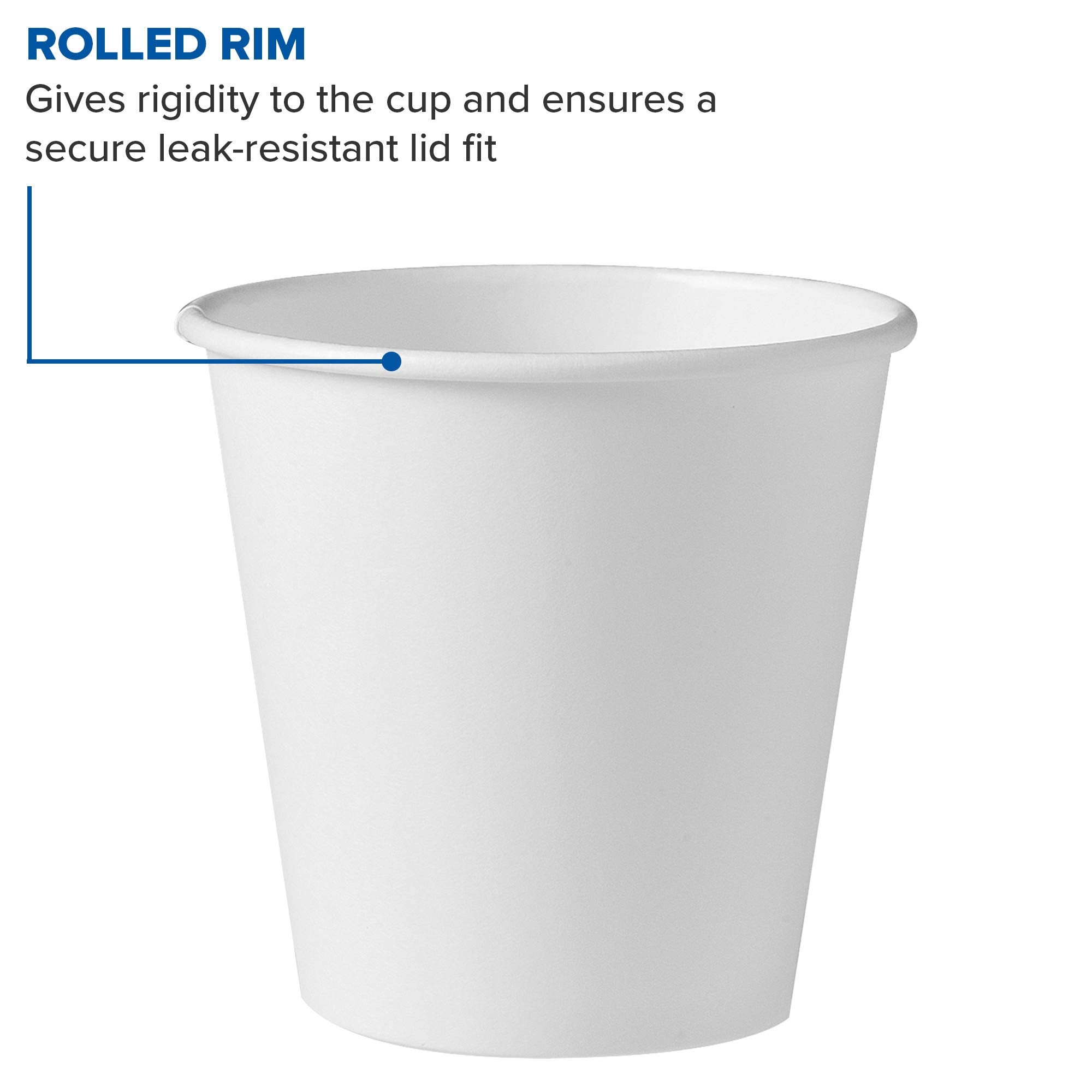 Solo 410W-2050 10 Oz White Ssp Paper Hot Cup (Case Of 1000)