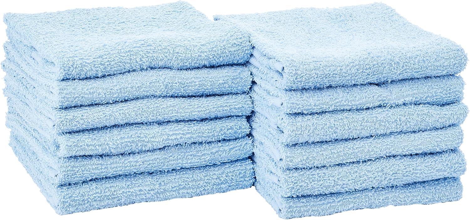 Simpli-Magic Cotton Hand Towels, 12 Pack, 16    x 27   , Blue
