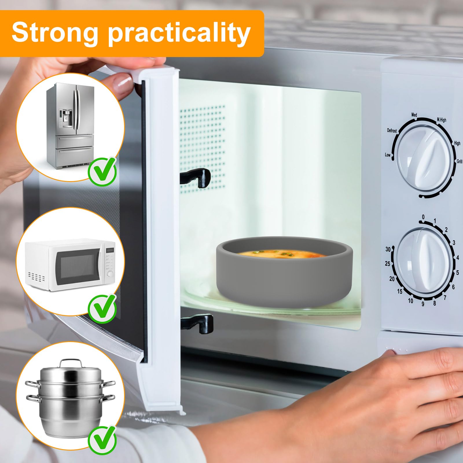 3Pcs Air Fryer Egg Mold, Reusable Egg Bite Maker, Nonstick Silicone Egg Molds, Microwave Egg Cooker, Silicone Egg Poacher Cups,