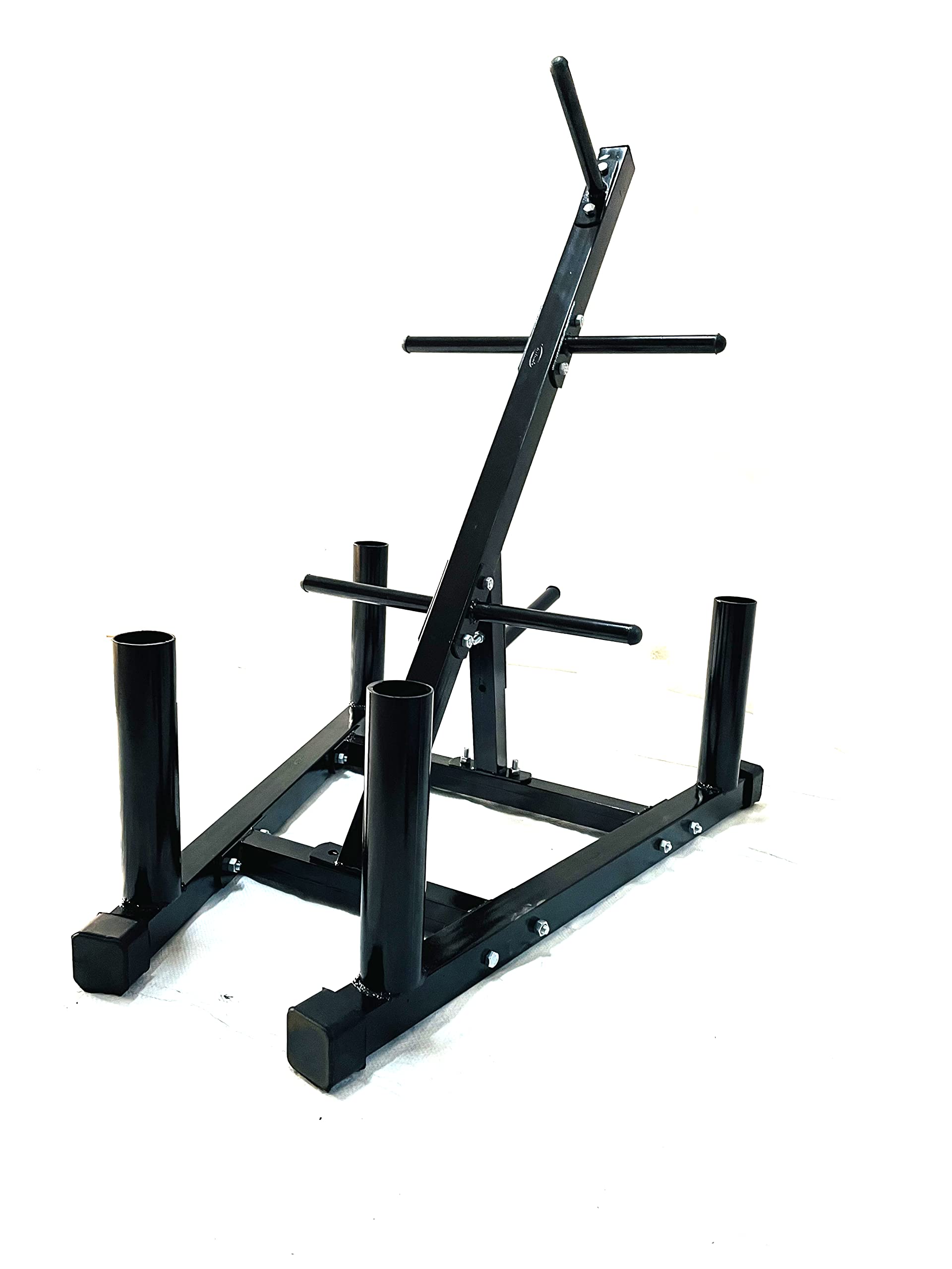 Protoner Olympic Bar And Weight Plates Storage Rack, Plate Stand And Bar Holder, Weight Plate Rack With Barbell Holders, Weight 