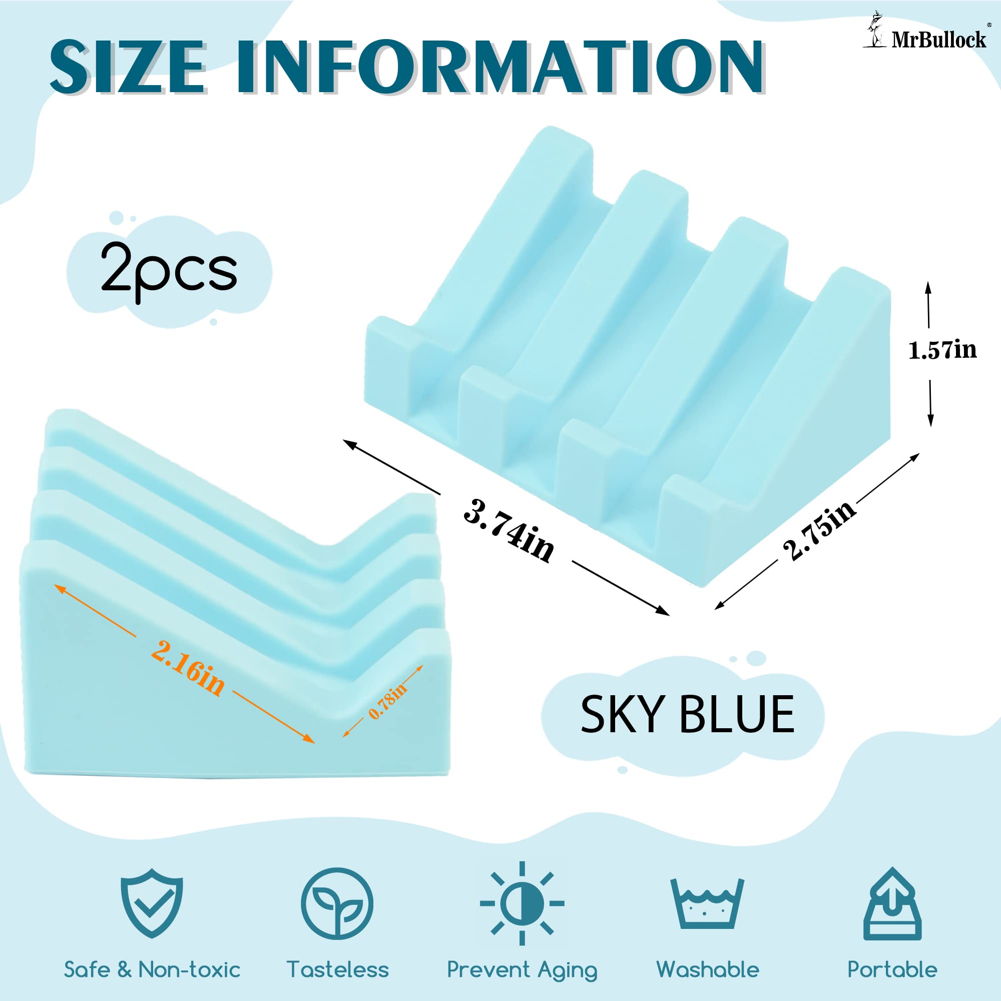 Silicone Soap Dish With Drain,Soap Dish Shower Waterfall Bar Soap Holder Tray With Drain Soap Saver For Bathroom Kitchen Accesso