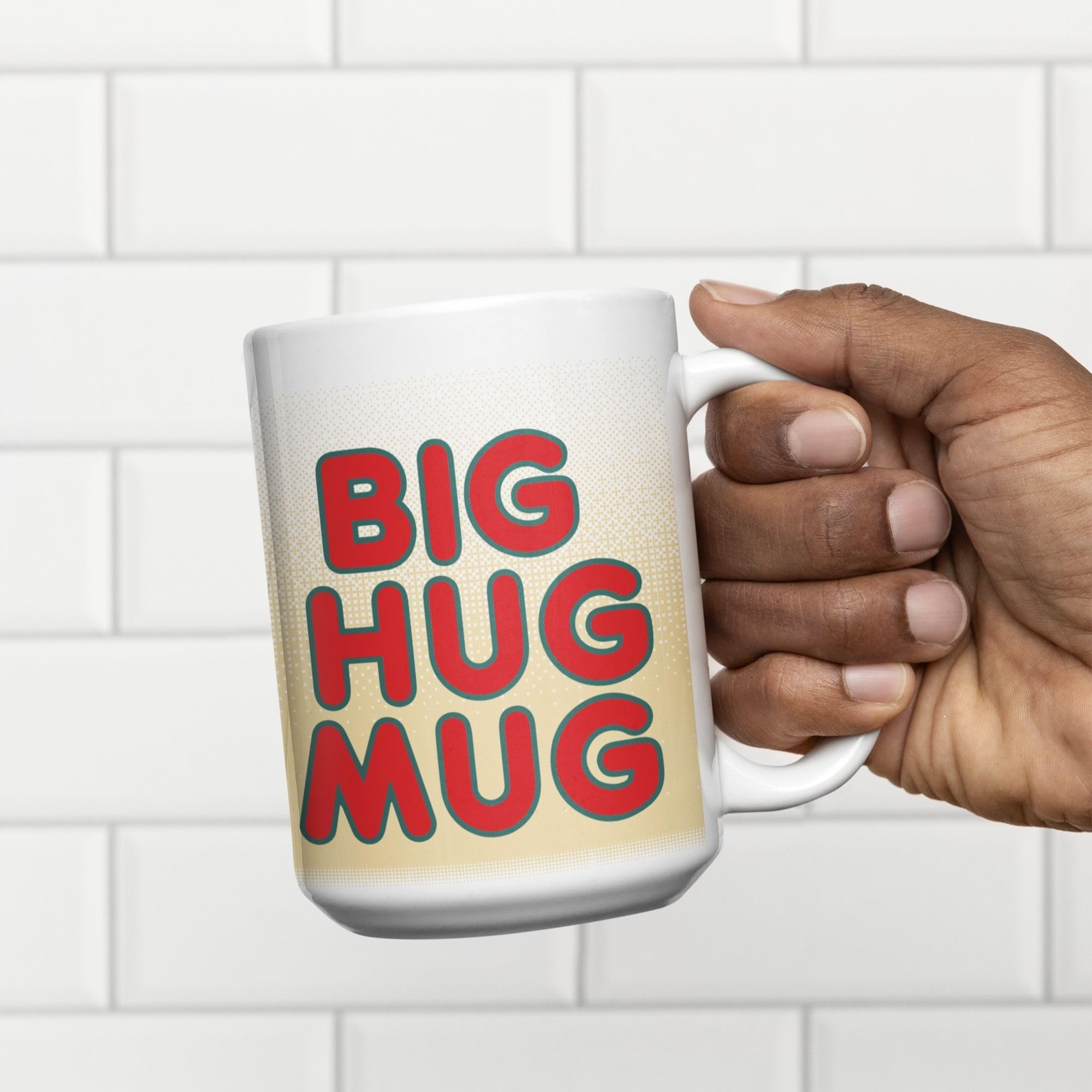 Lookhuman Big Hug Mug - True Detective Fandom Coffee Mug, Double-Sided Print Ceramic Coffee Cups, Cosplay Coffee Cup For True De