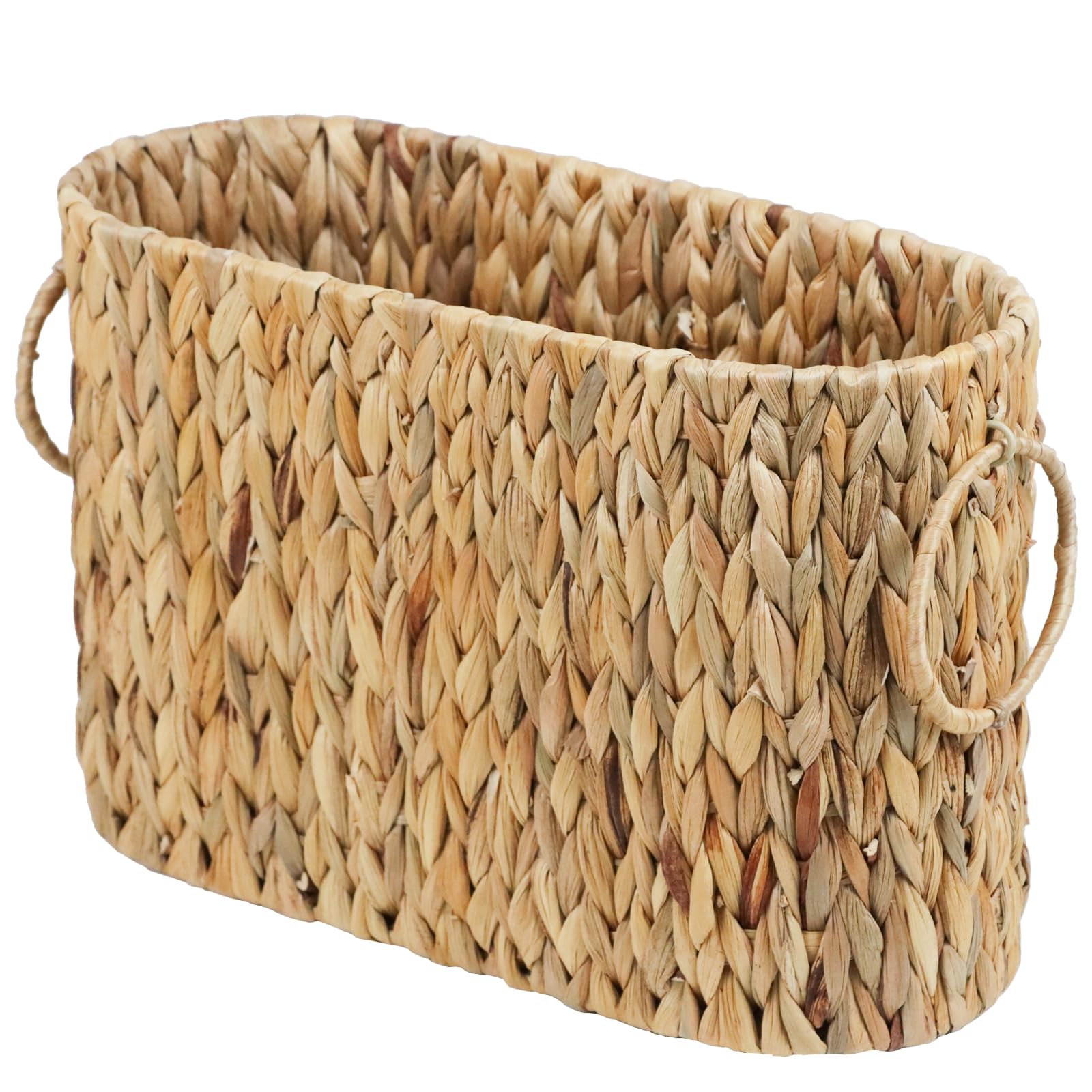 Toilet Paper Storage, Water Hyacinth Bathroom Toilet Paper Basket for Storage, Toilet Paper Holder Wicker Basket for 6 Mage Roll