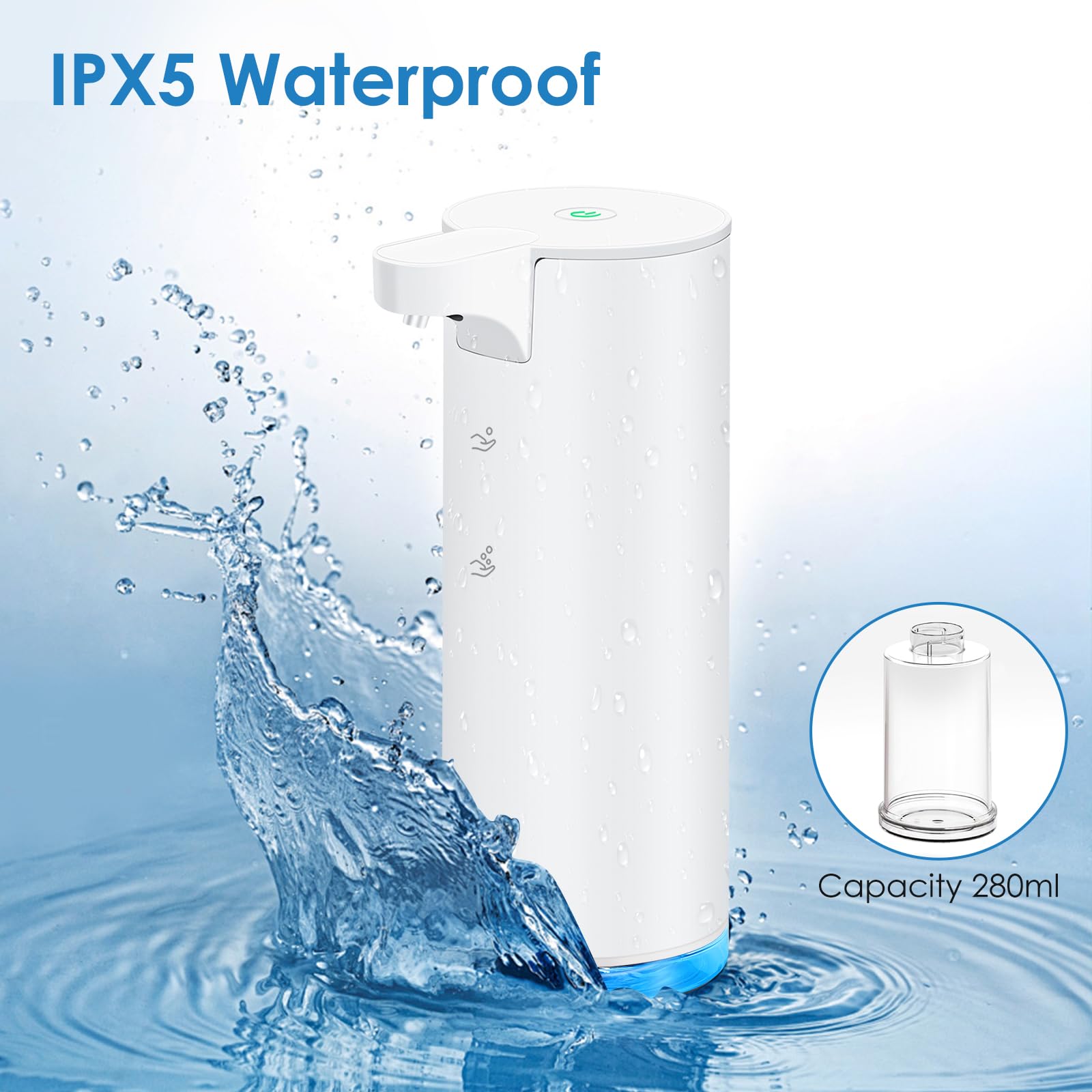 Automatic Hand Soap Dispenser Foaming: Touchless Soap Dispenser Stainless Steel - Free Touch Electric Soap Dispenser Rechargeabl