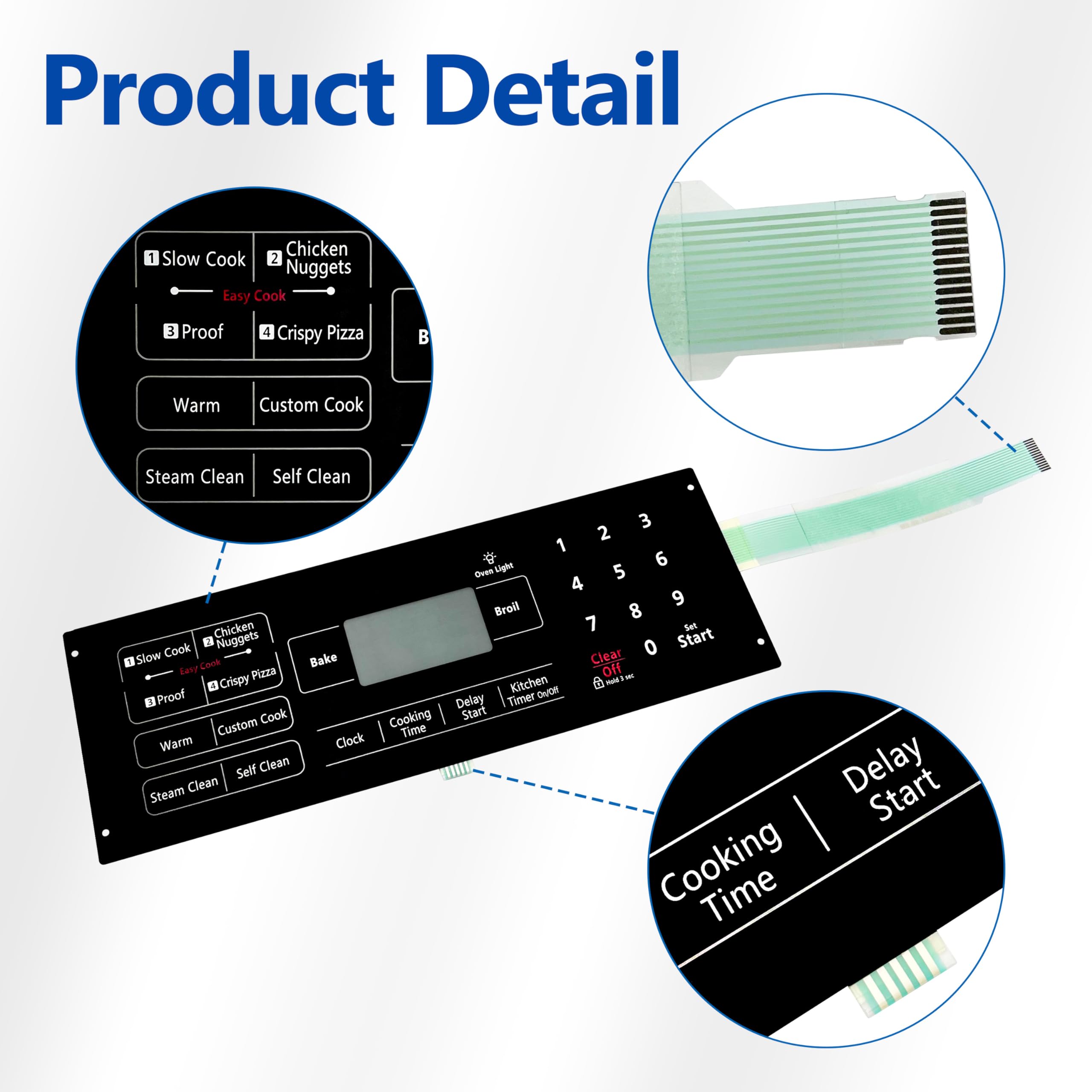Dg34-00014A Membrane Switch Touchpad Compatible With Samsung Range Oven