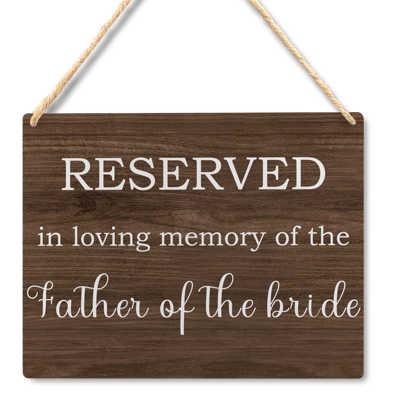 Ryeolo Wedding Memorial Sign for the Father of Bride, in Loving Memory of the Father of Bride Wood Signs Wall Hanging, Memory Me