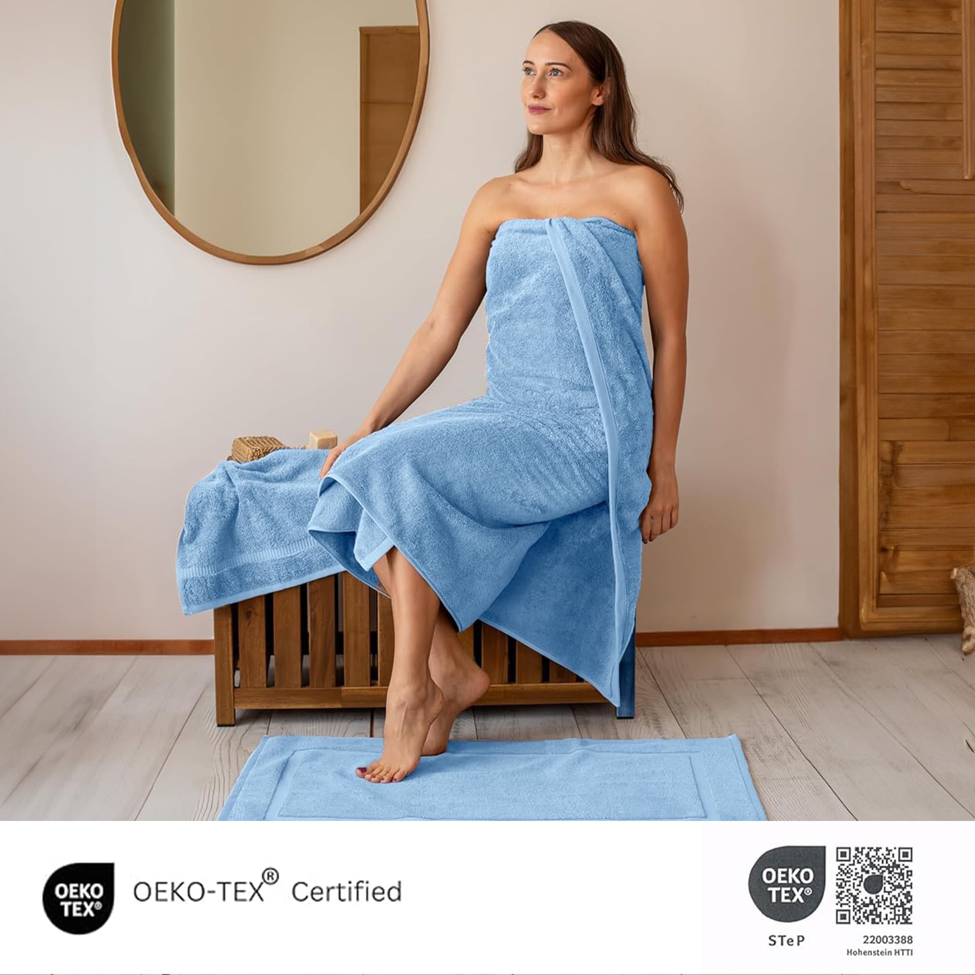 Salbakos - Premium Turkish Jumbo Bath Sheet, 100% Turkish Cotton, Absorbent & Ultra Comfy Bath Towel Sheets For Hotel & Spa | 40