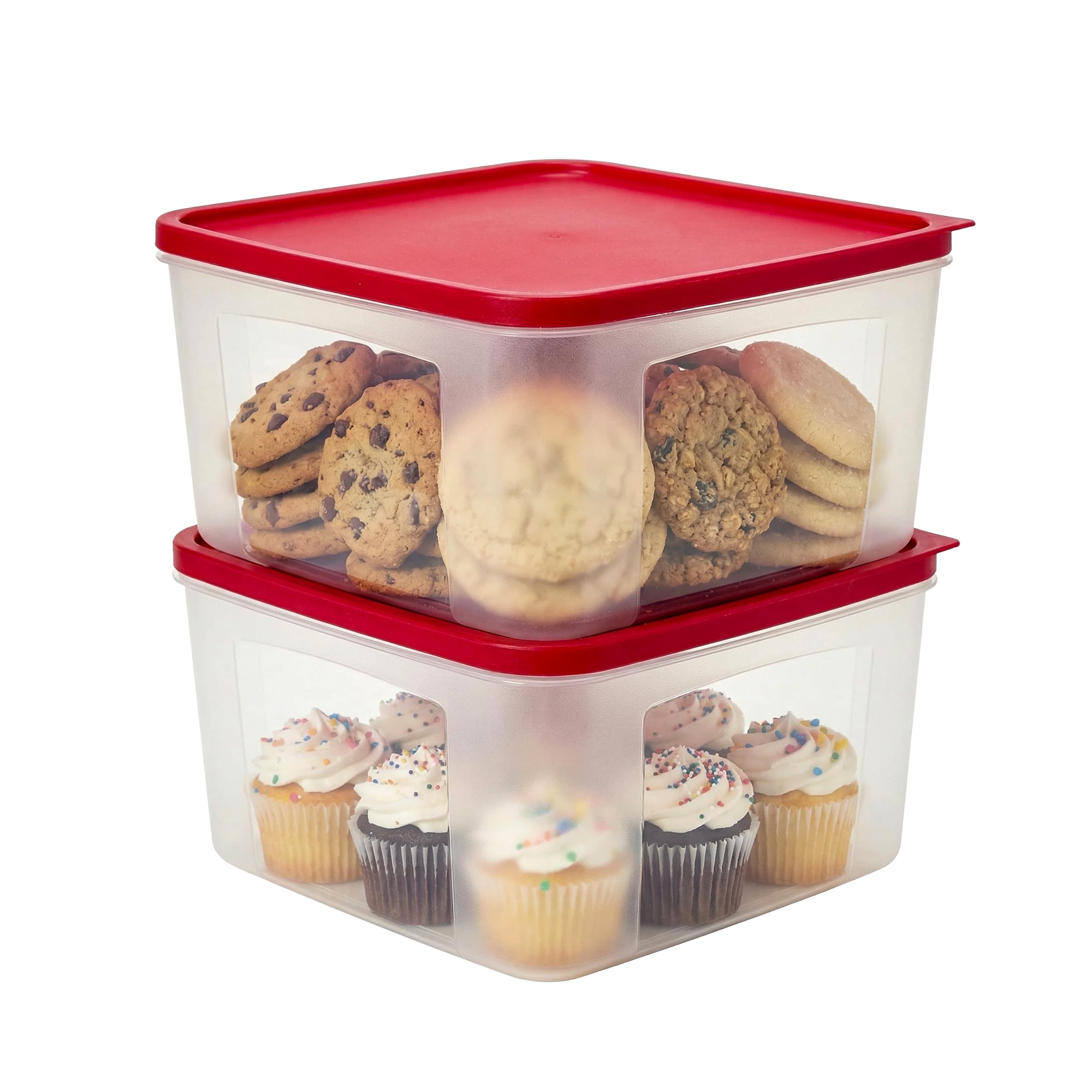 TIEWPANMI Cookie Storage Containers Airtight, 2 Pack 3.7L