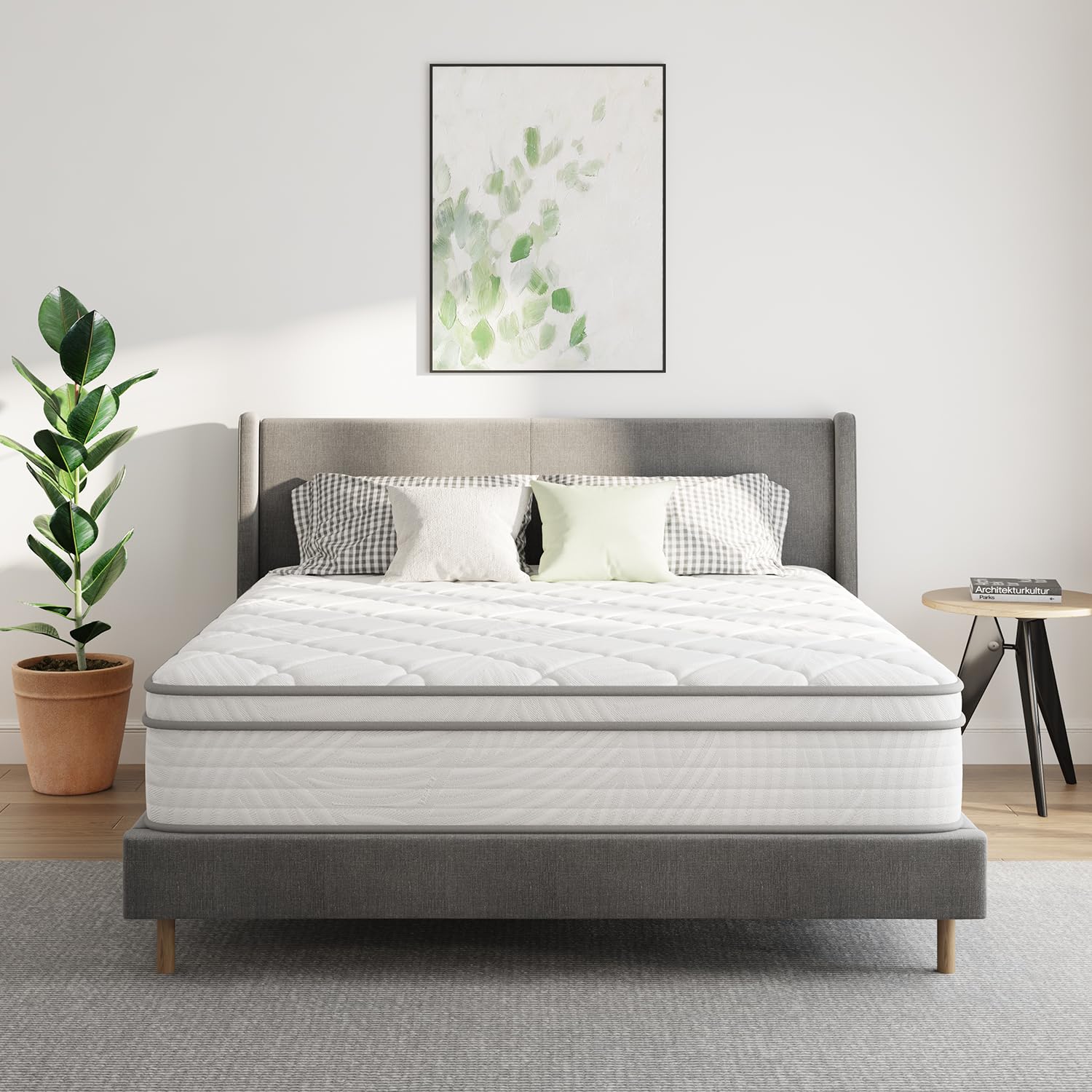 Novilla King Size Mattress 12 Inch, Hybrid King Mattress In A Box With Pocket Spring & Comfortable Foam, King Hybrid Mattress Fo