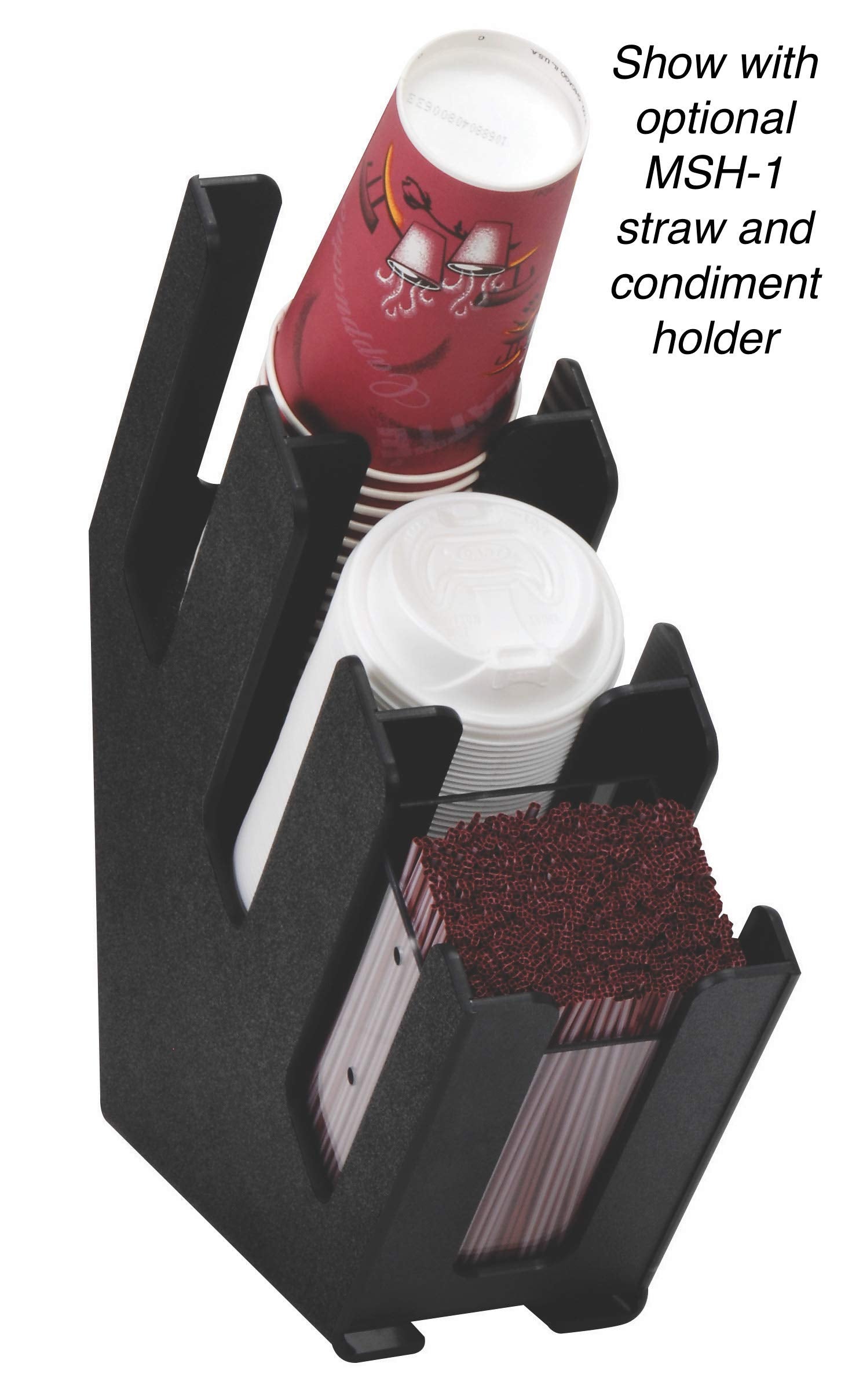 Dispense-Rite Lid-3Bt Three Section Countertop Cup And Lid Organizer