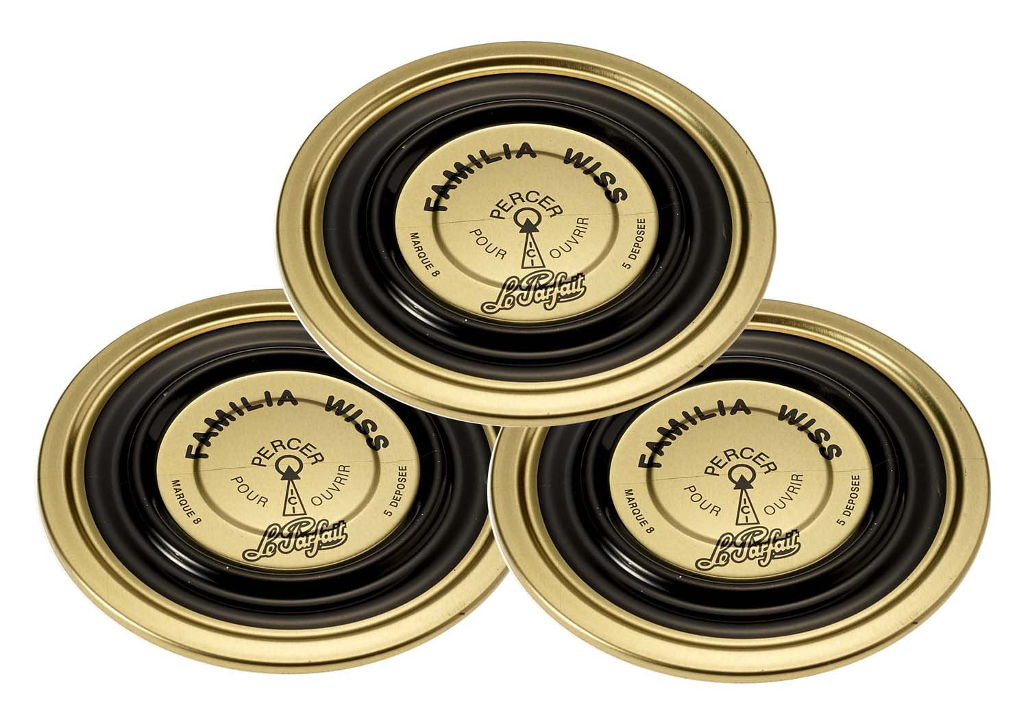Le parfait Double Cap Jar Replacement Lids (Large) - 3