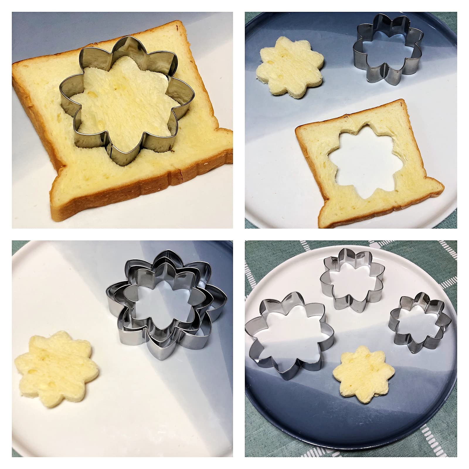 Sunflower Cookie Cutter Set-Size 3.8'' 3.1'' 2.6''-3 Piece-Cookie Cutters for You Are My Sunshine Baby Shower Birthday Party Decorations