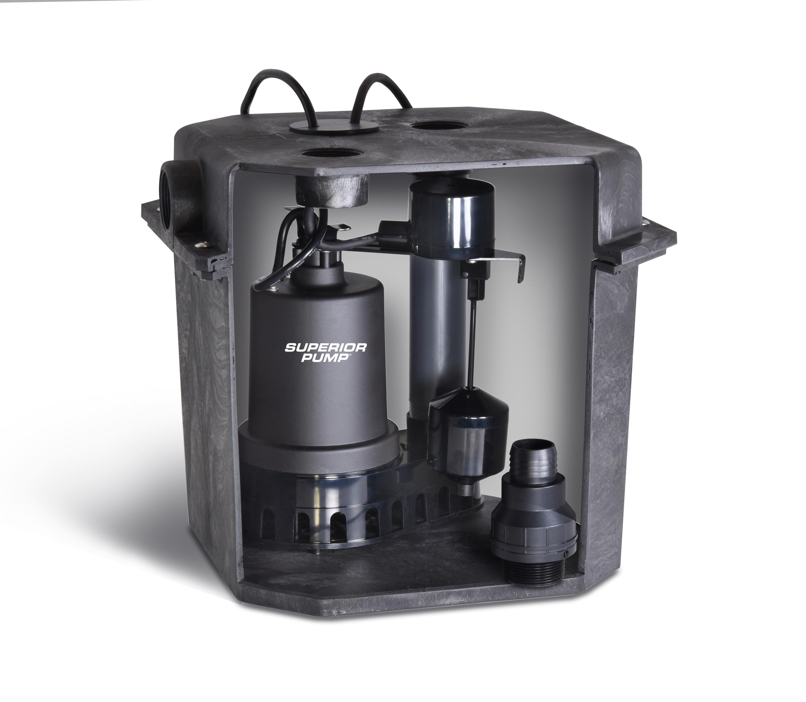 Superior Pump 92072-U 1/3 HP Remote Sink Drain Pump System, Black-New Condition