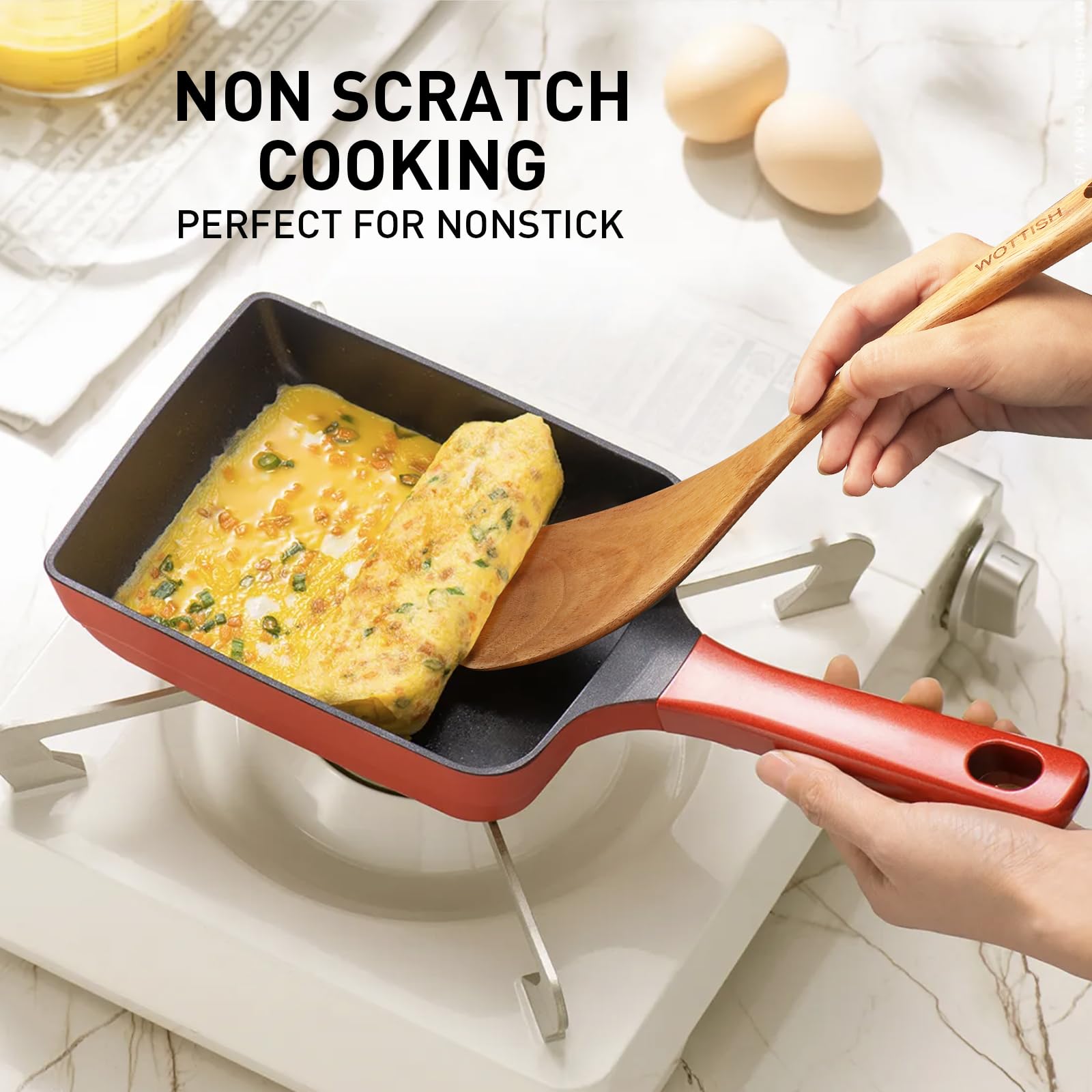 Wooden Spoons For Cooking - 8-Piece Wooden Kitchen Utensil Set Made Of Natural Solid Wood Material - Includes Spoons, Spatulas,