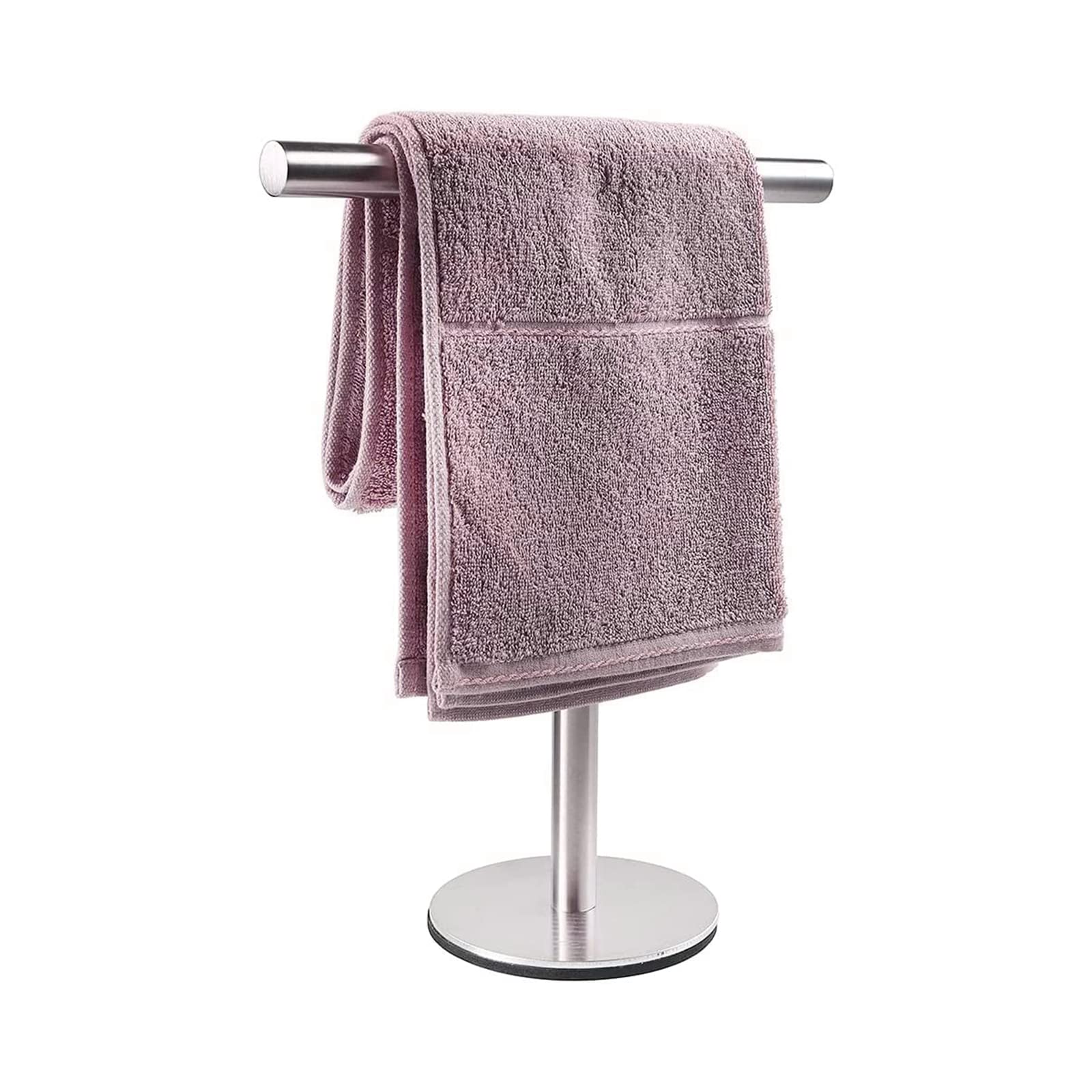Bath Hand Towel Holder Stand For Bathroom Vanity Countertop Brushed Finish T-Shape Towel Bar Rack Stand Towel Bar For Bathroom K