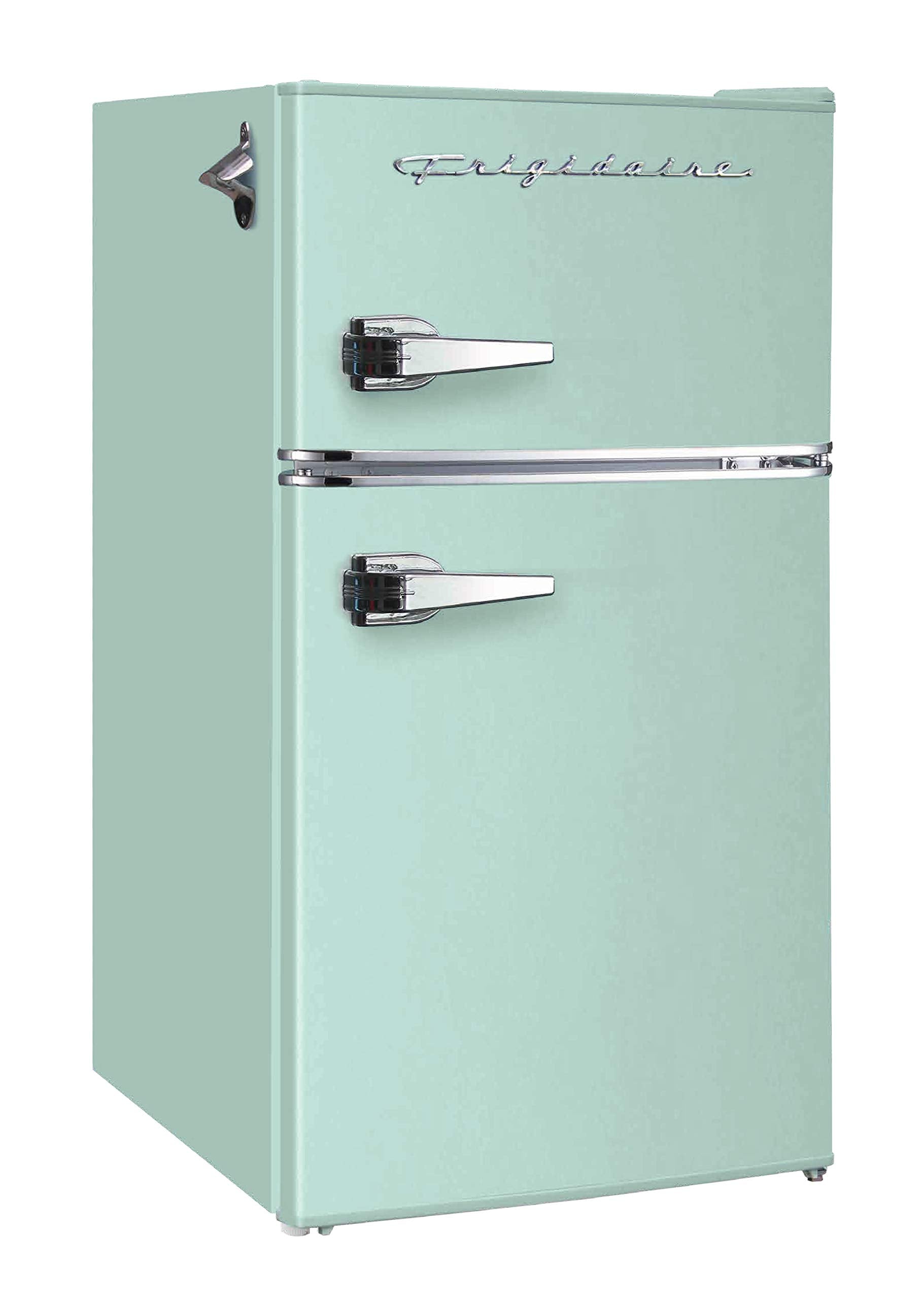 Frigidaire EFR840MINT EFR840 Retro Mini Fridge with Freezer & Side Bottle OpenerSmall 2 Door Refrigerator for Office Bar or Co