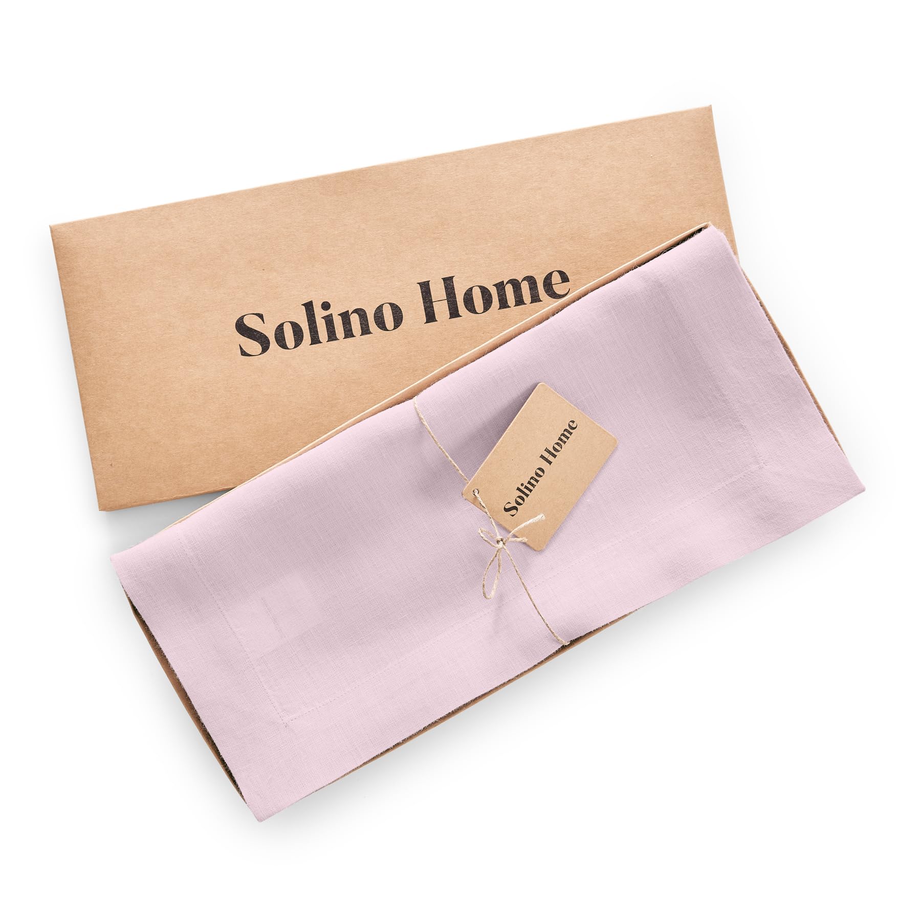 Solino Home Linen Ice Lilac Table Runner 36 Inch - 100% Pure Linen Prewashed Short Table Runner 14 X 36 Inch Ideal For Dresser A