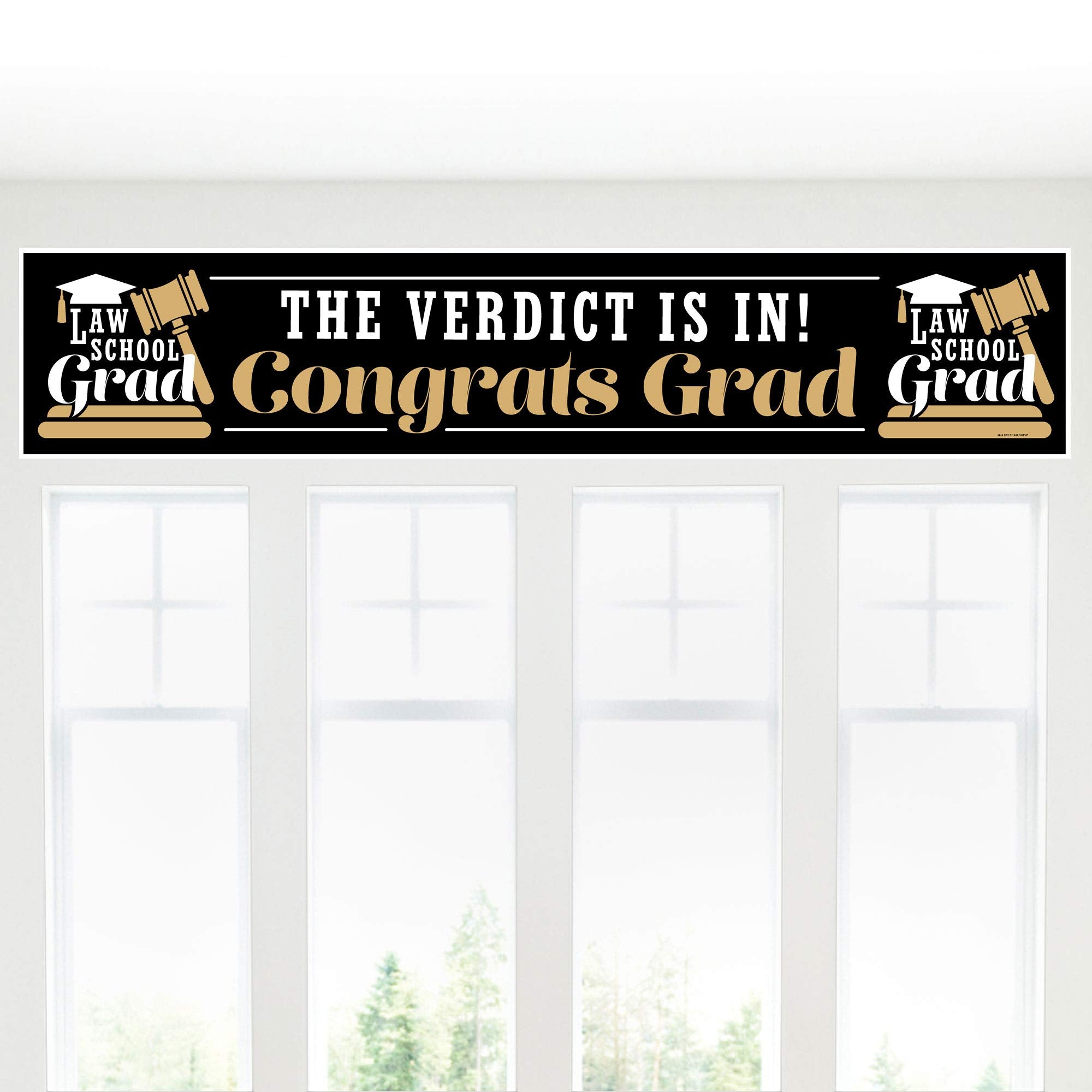 Big Dot Of Happiness Law School Grad - Future Lawyer Graduation Party Decorations Party Banner