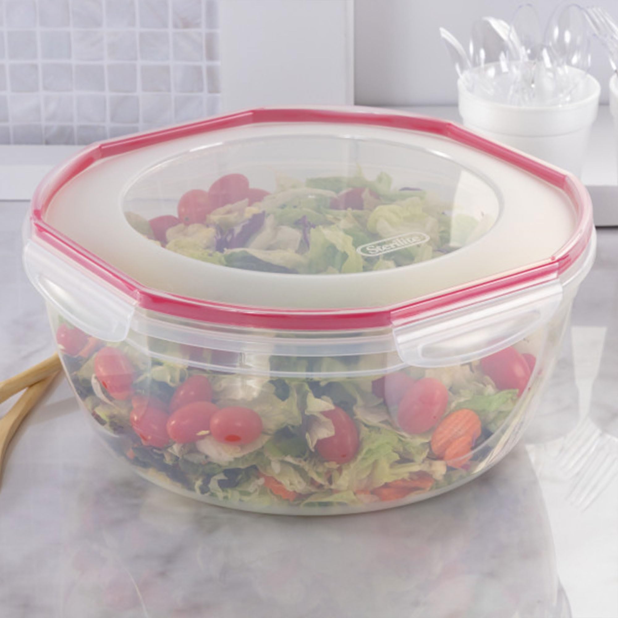 Sterilite Plastic Bowl, 1 Count, Clear