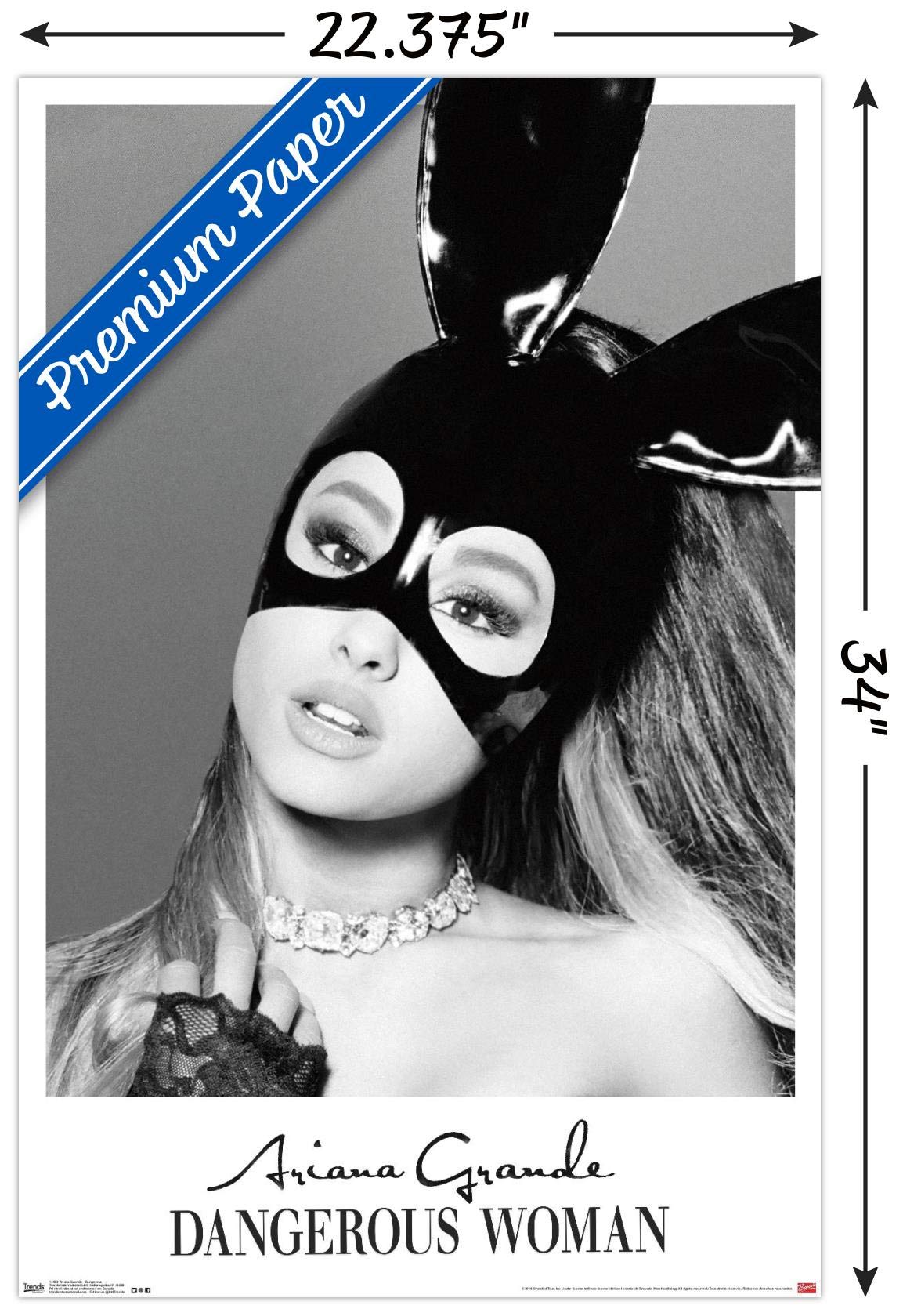 Trends International Ariana Grande - Dangerous Wall Poster, 22.375'' X 34'', Premium Poster & Clip Bundle