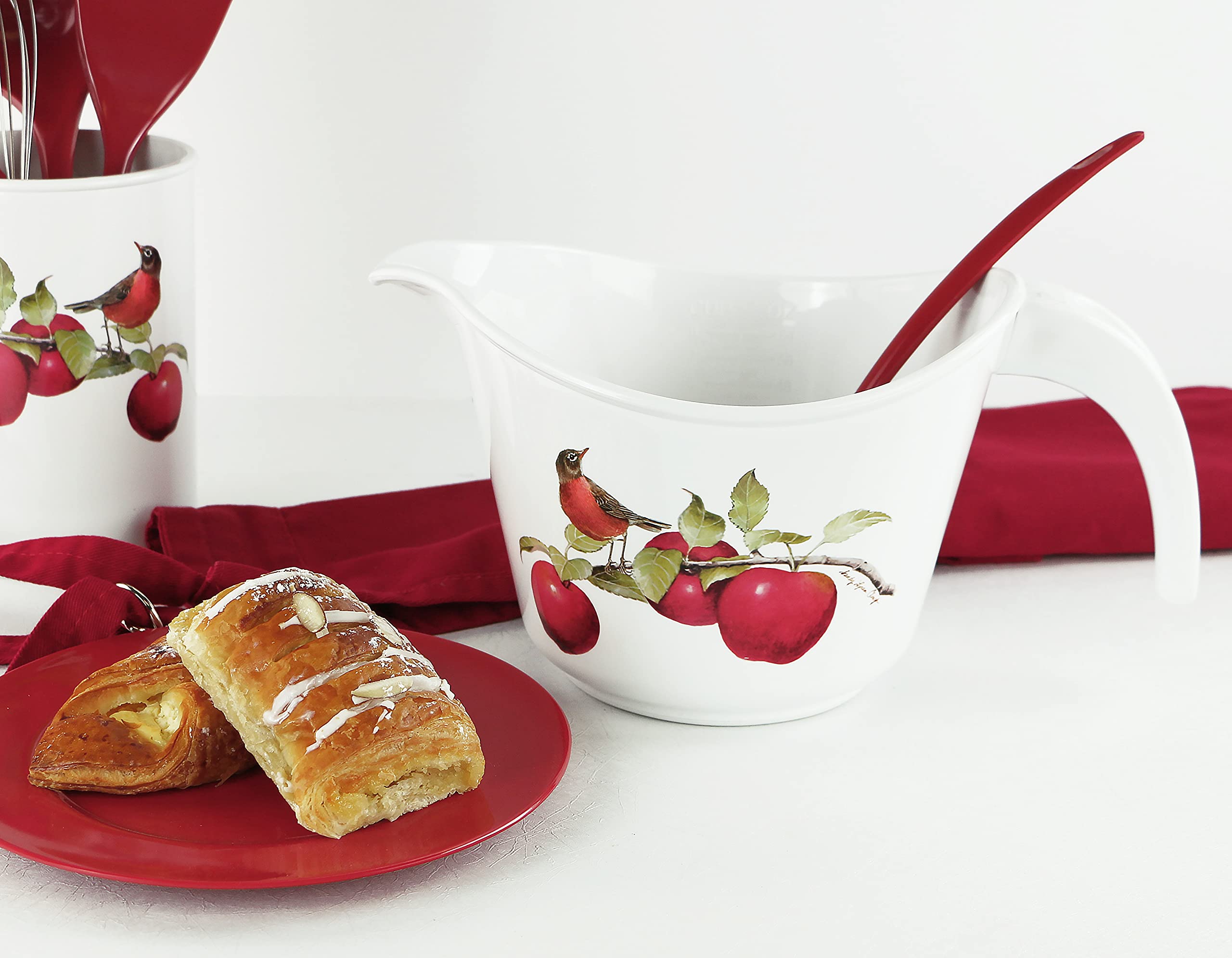 Reston Lloyd, Batter Bowl With Pour Spout, Non-Slip Base, Erogonomic Space Saving Detachable Handle, 2 Qt Heavy Duty Bpa-Free Mi