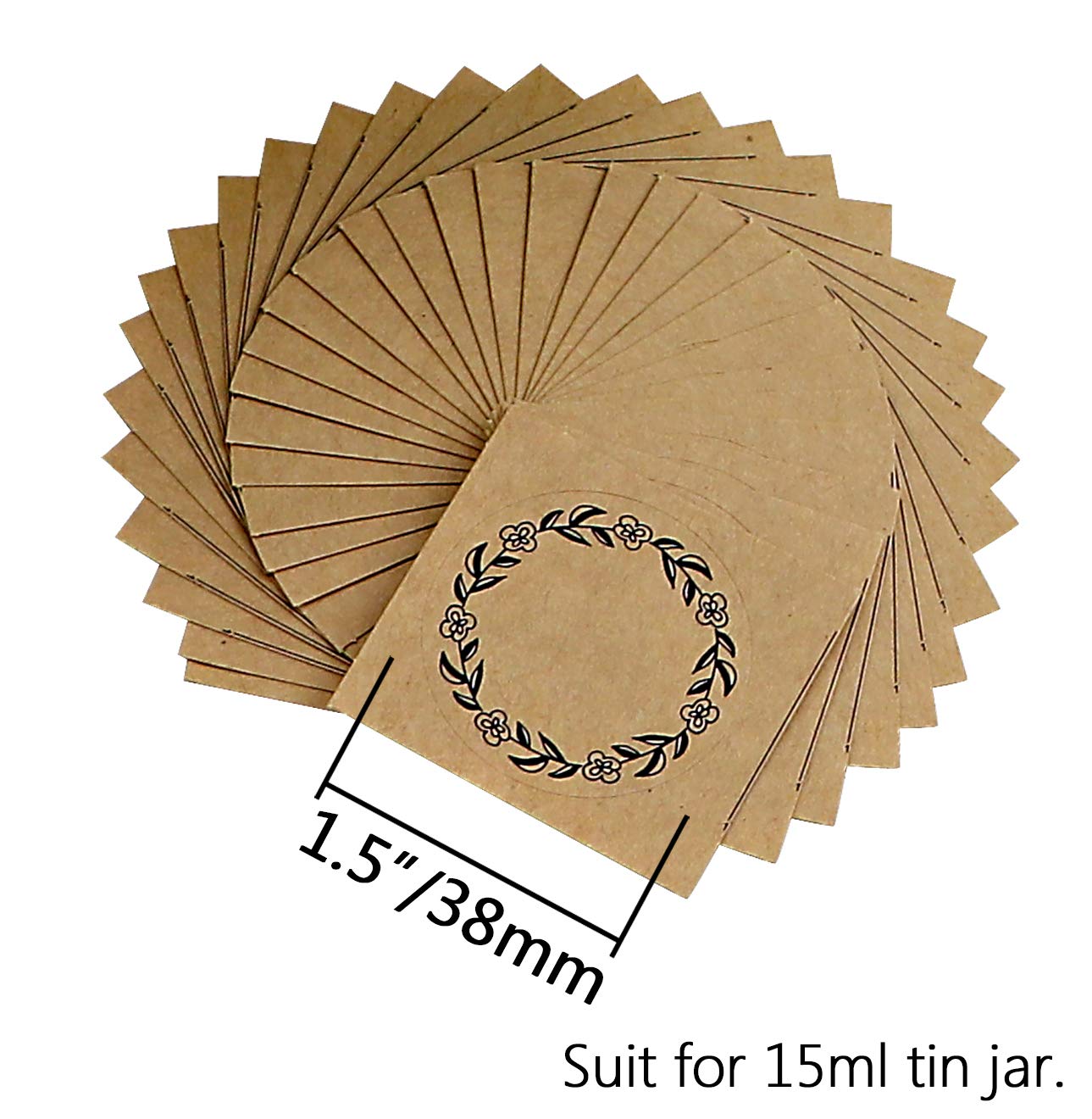 500Pcs 1.5'' Blank Marking Labels For 15Ml Aluminum Tin Jars