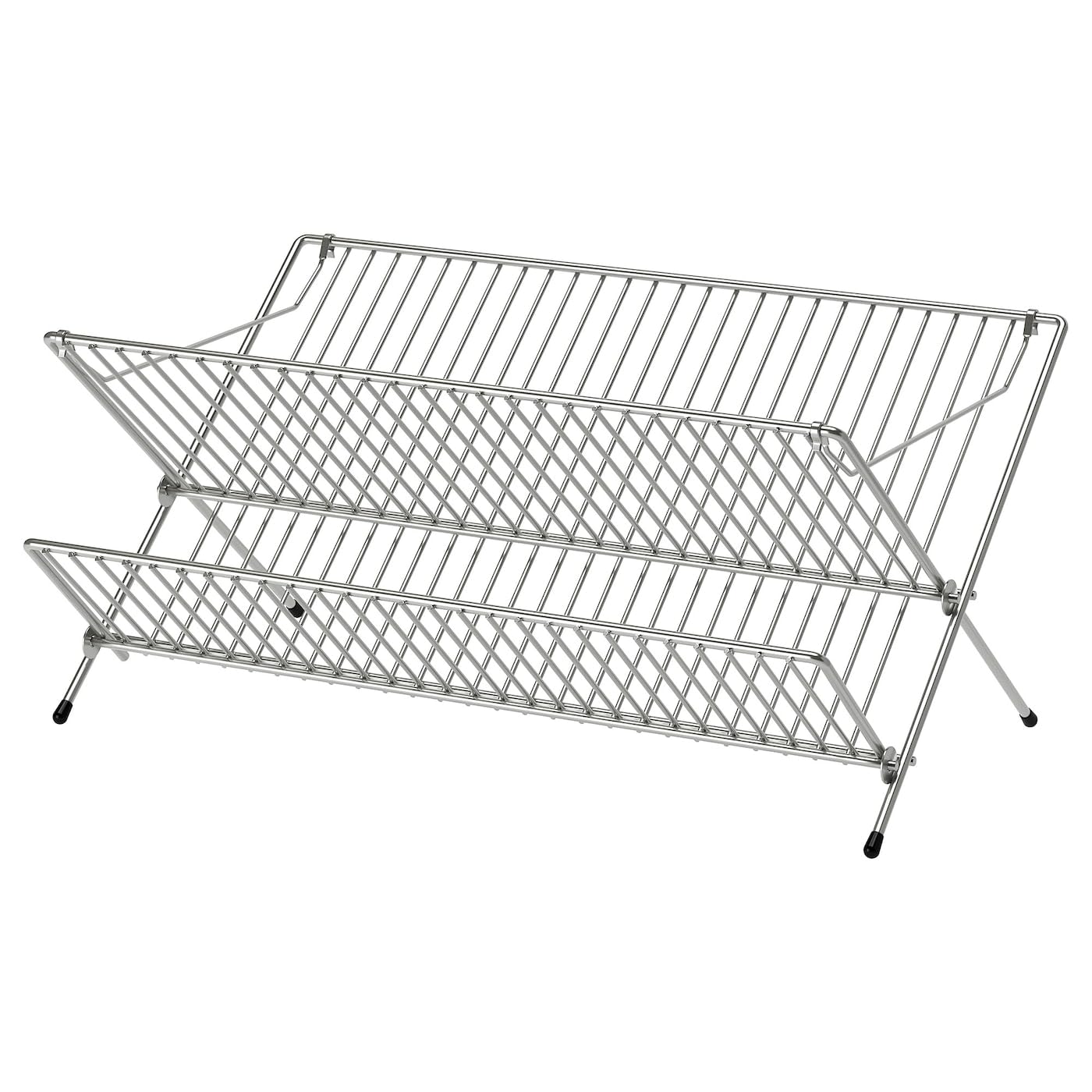 Ikea Kvot Stainless Steel Galvanized Dish Drainer, Silver
