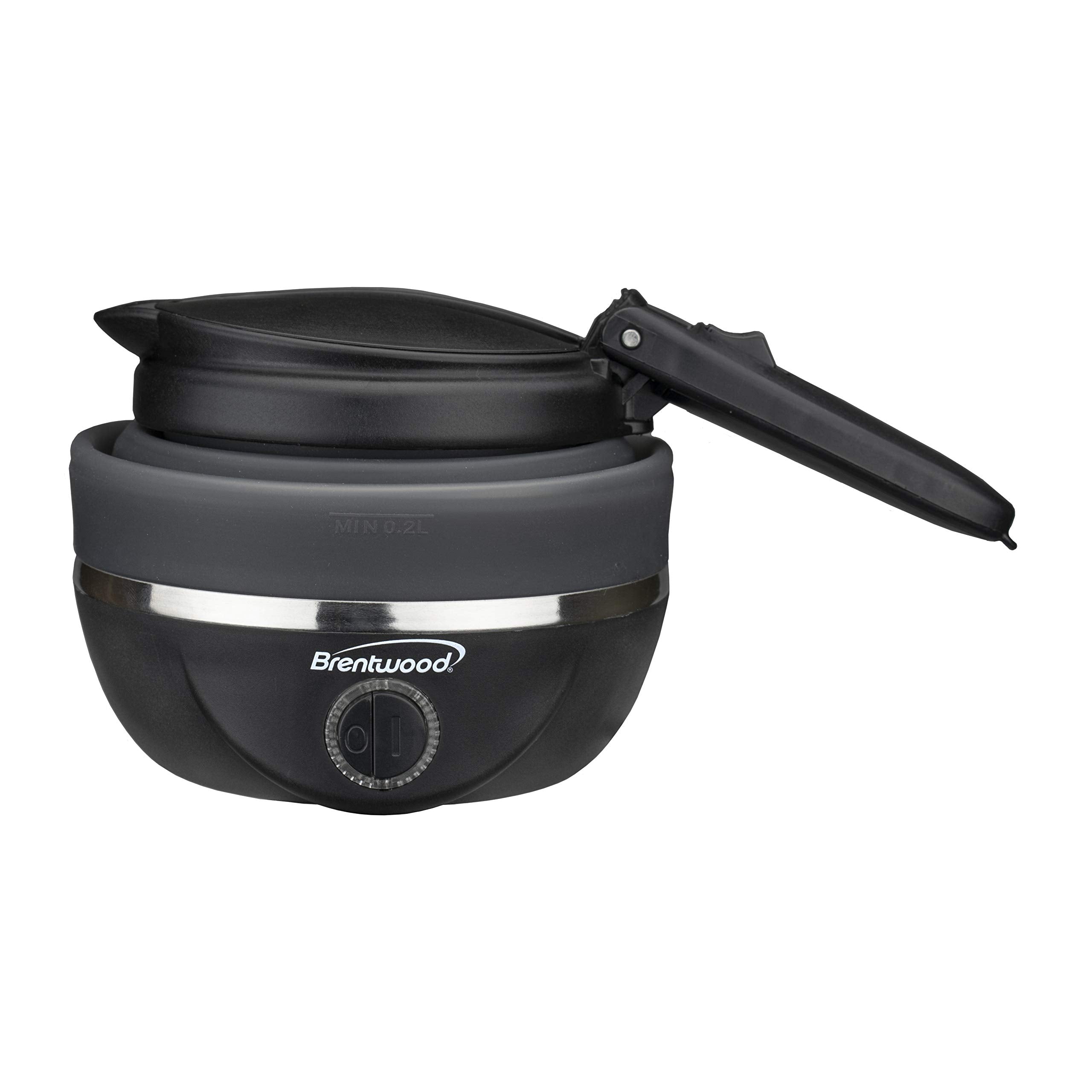 Brentwood Appliances Kt-1508Bk .85-Quart Dual-Voltage Collapsible-Travel Kettle (Black), 0.85Q
