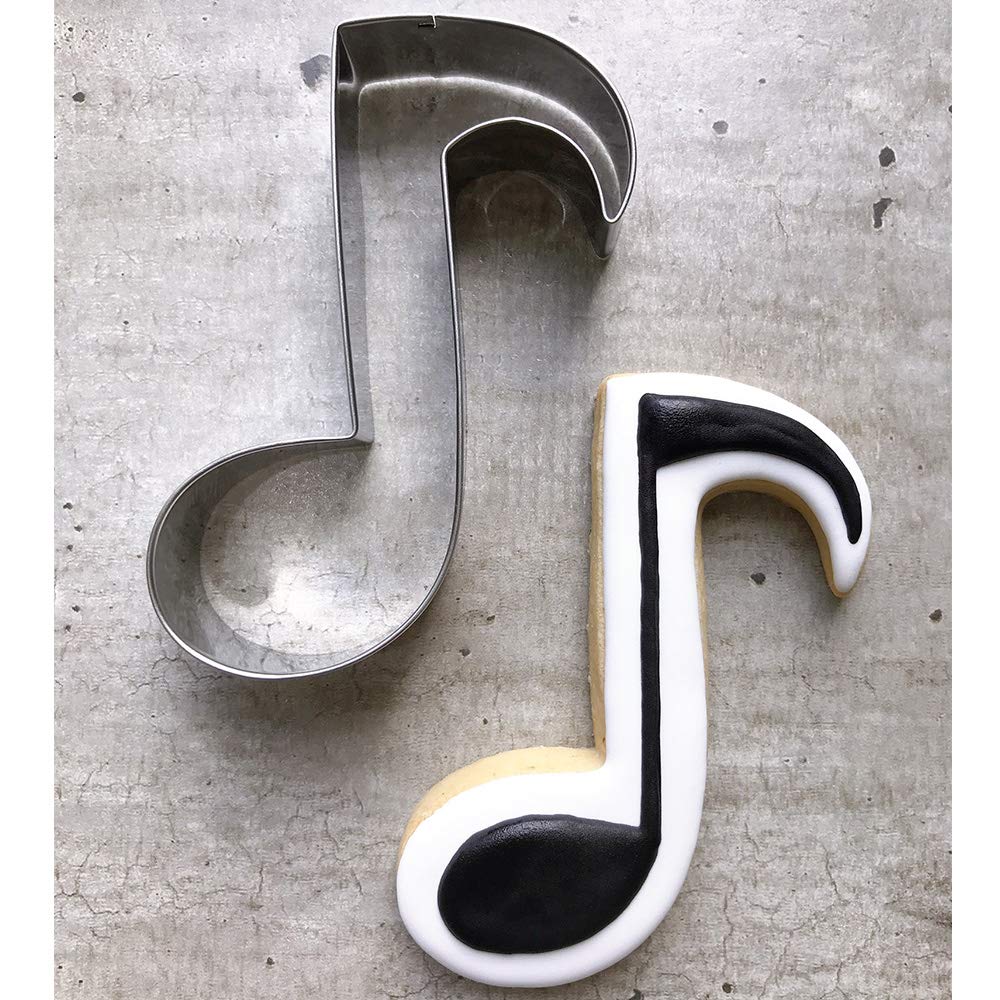 Liliao Music Note Cookie Cutter Music Biscuit Fondant Cutter - 3.2 X 4.2 Inches - Stainless Steel