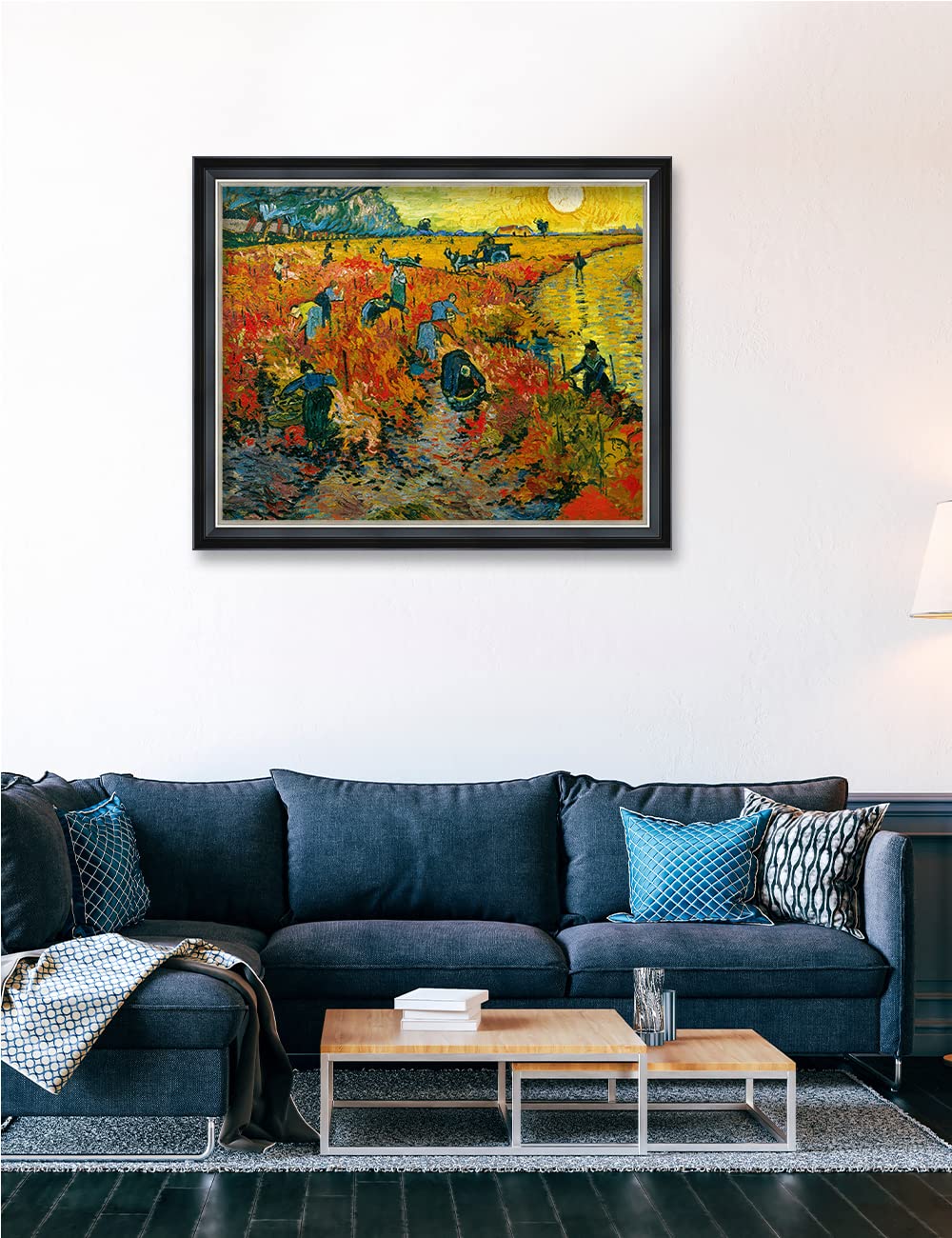 Decorarts - The Red Vineyards By Vincent Van Gogh. Giclee Print Art Reproduction With Matching Solid Wood Frame In Classical Sty