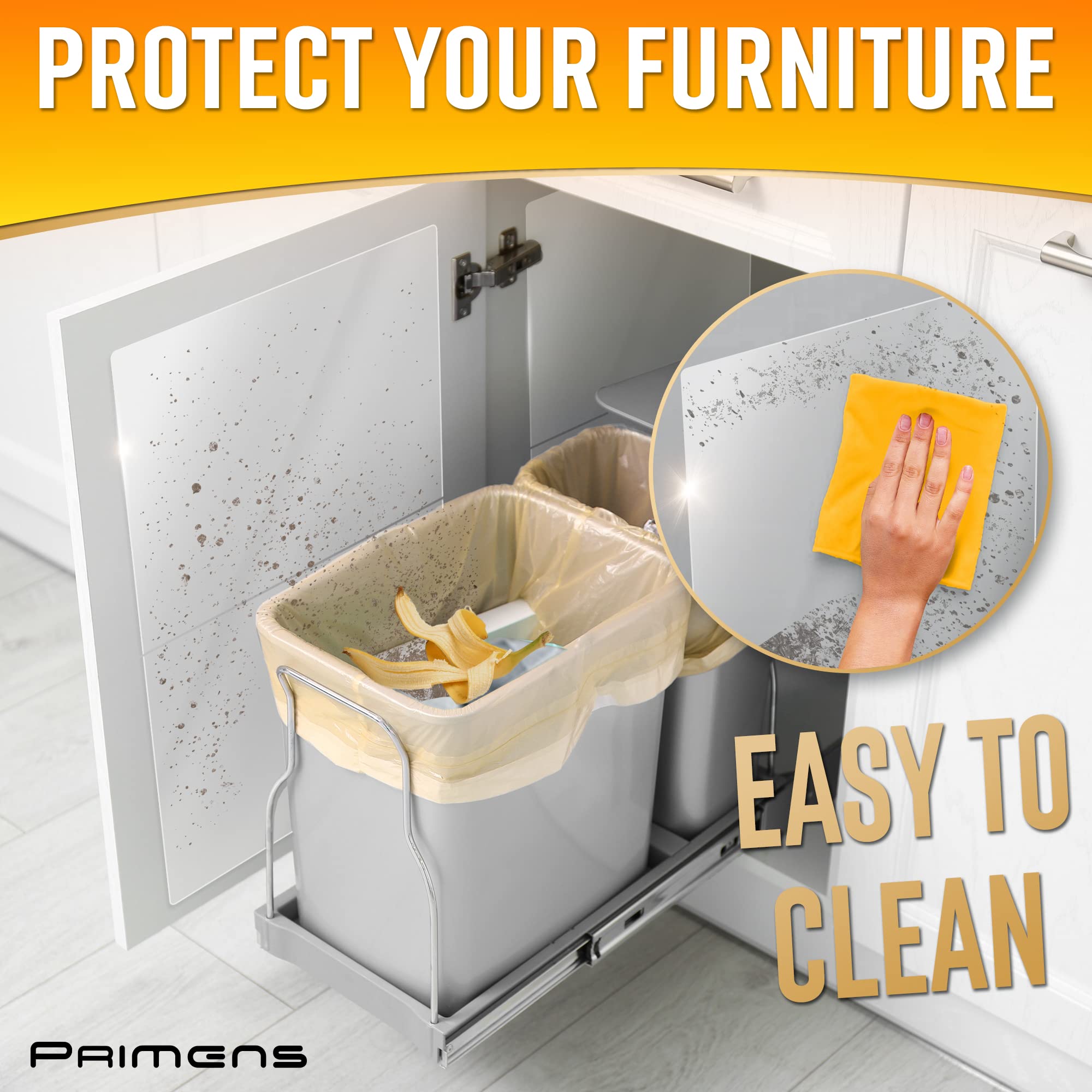 Clear Wall Protector Film Stickers For Kitchens & Offices - Shields Paint From Oil Splashes, Trash, Furniture Scuffs