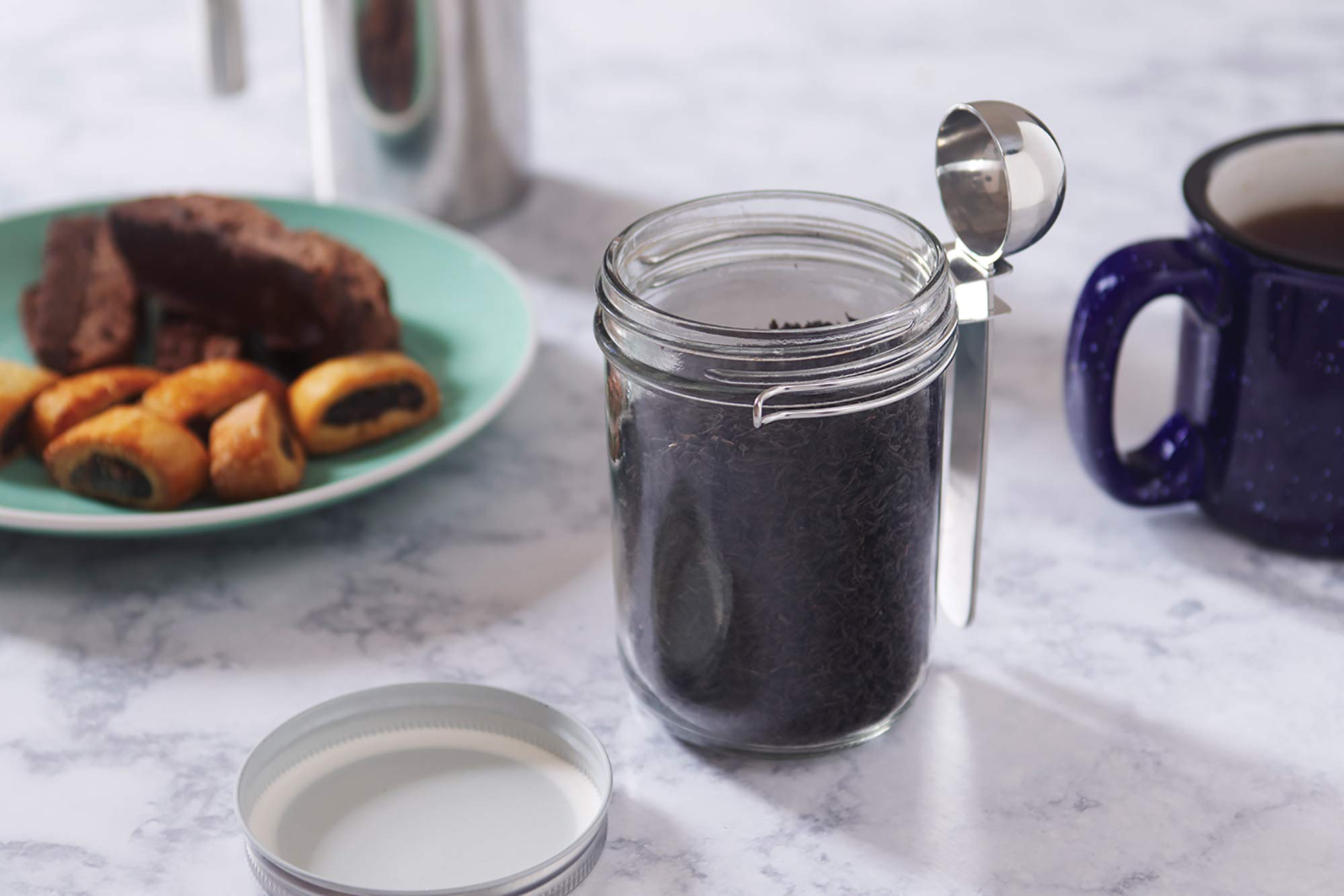 Jarware Stainless Steel Coffee Scoop for Wide-Mouth Mason Jars  1 Tablespoon