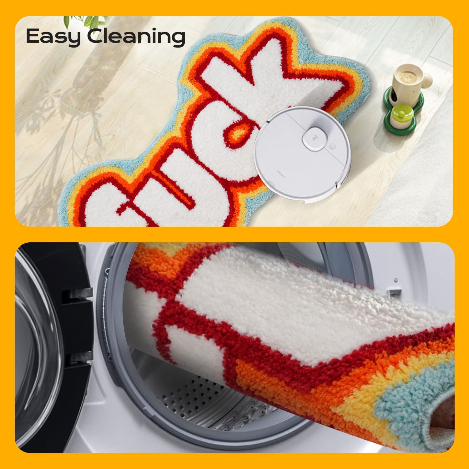 Comblue Red Cute Bath Rugs Non Slip, Extra Soft Funky Funny Bath Mat For Bathroom Floor Decor, Luxury Microfiber Absorbent Cool