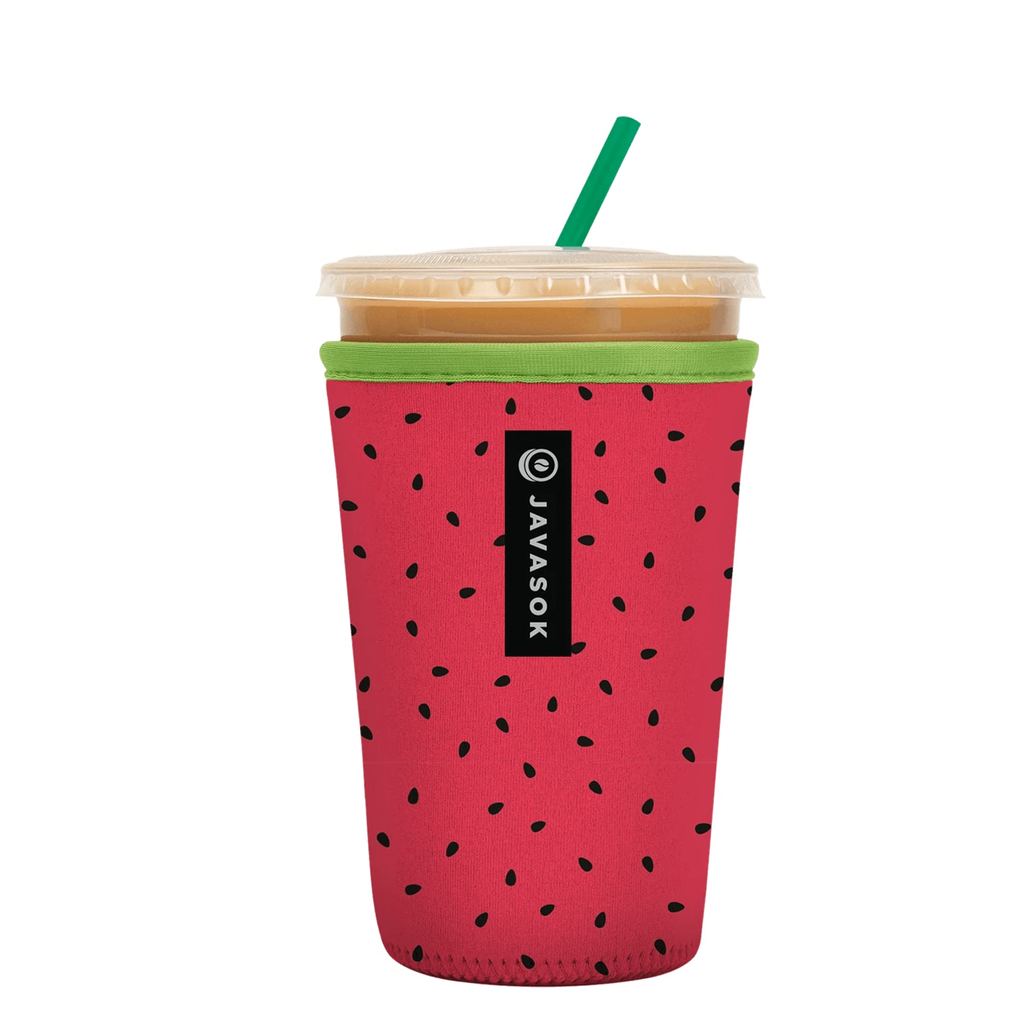 Sok It Java Sok Iced Coffee & Cold Soda Insulated Neoprene Cup Sleeve (Watermelon Sugar, Medium: 22-28oz)