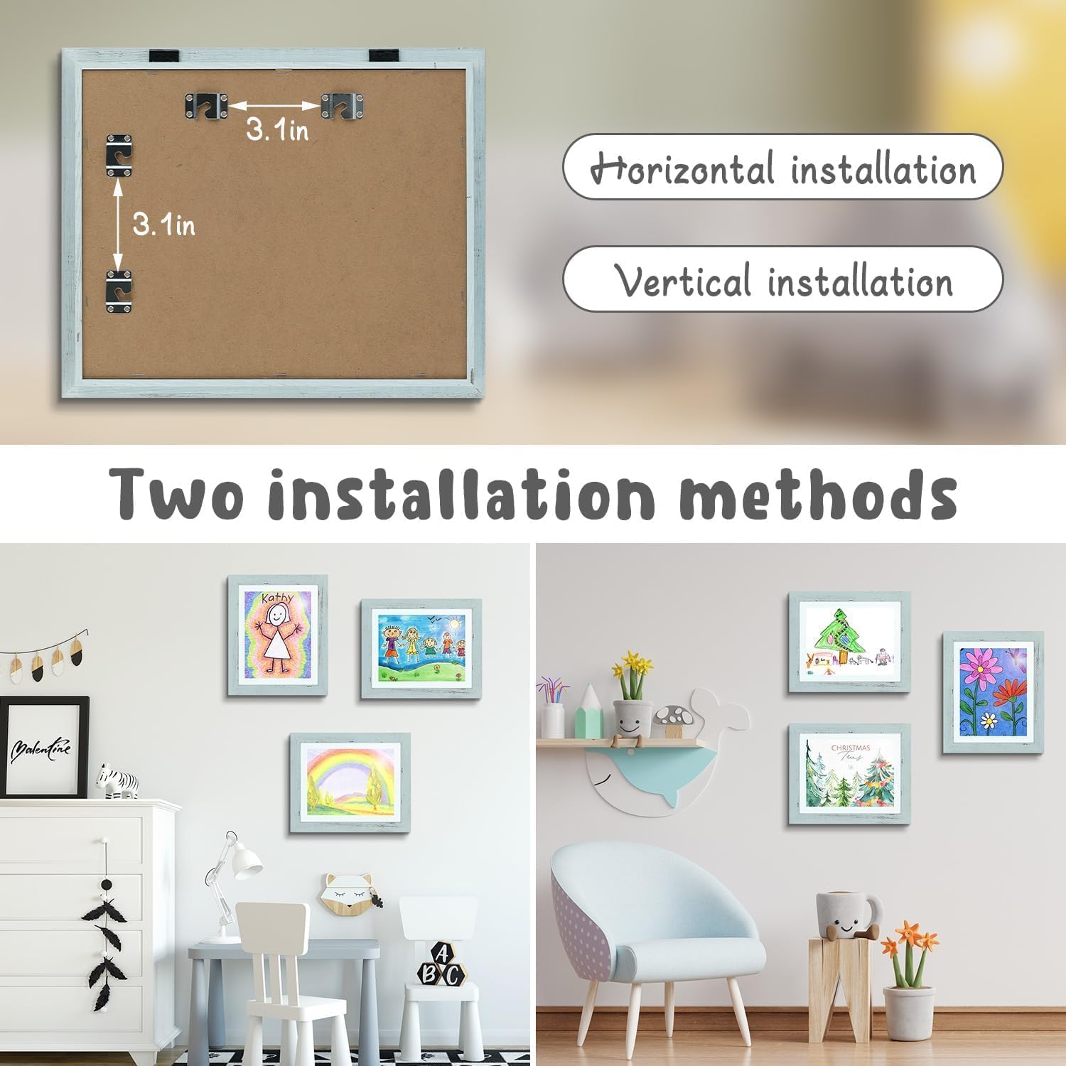 Golden State Art 10X12.5 Kids Art Frames Front-Opening Great For Kids Drawings, Artworks, Children Art Projects, Schoolwork, Hom