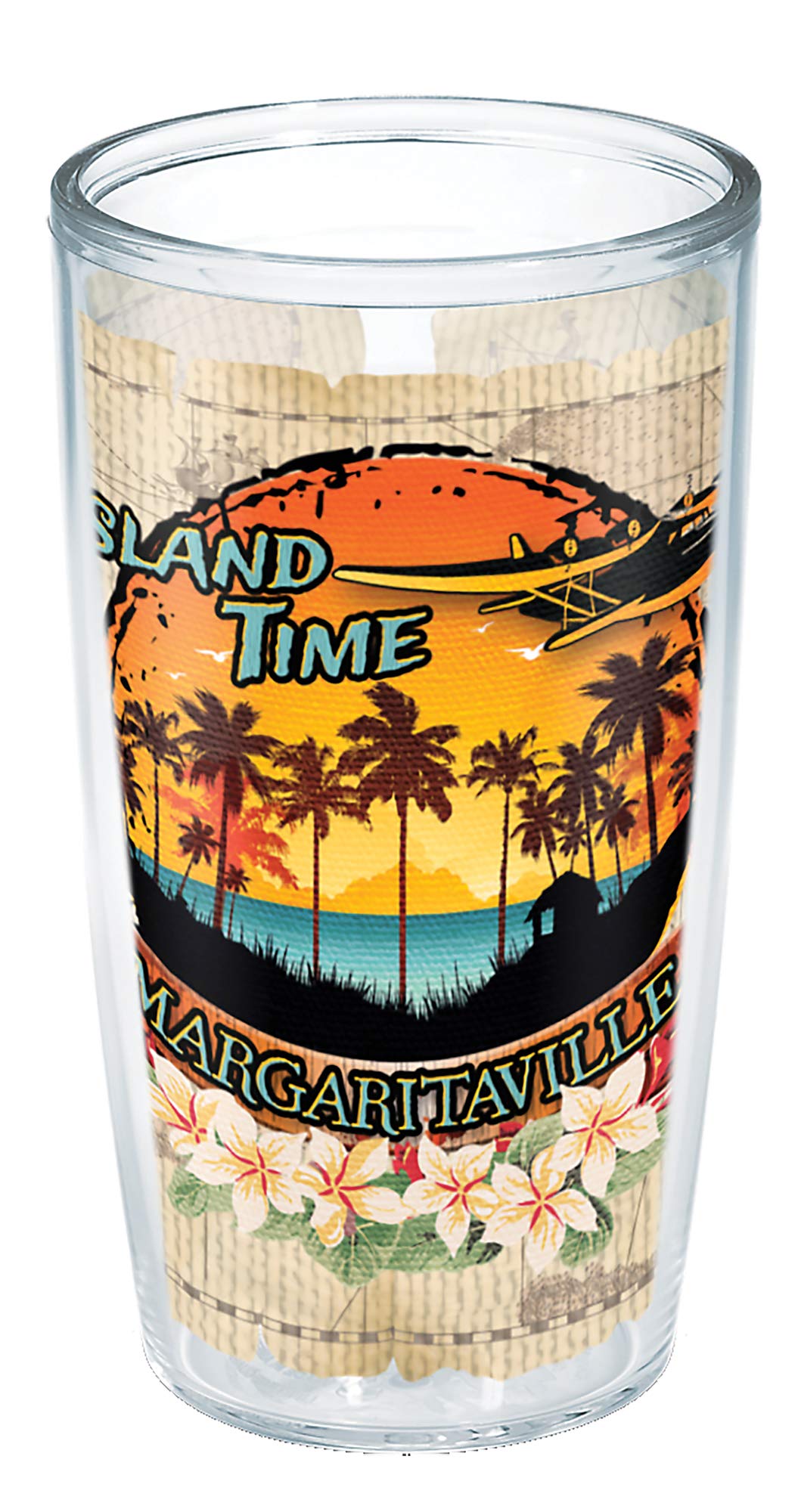 Tervis Margaritaville - Island Time Made In Usa Double Walled Insulated Tumbler Travel Cup Keeps Drinks Cold & Hot, 16Oz - No Li