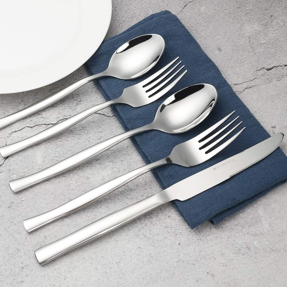 Xowine 40-Pieces Flatware Set, Stainless Steel Cutlery, Service For 8