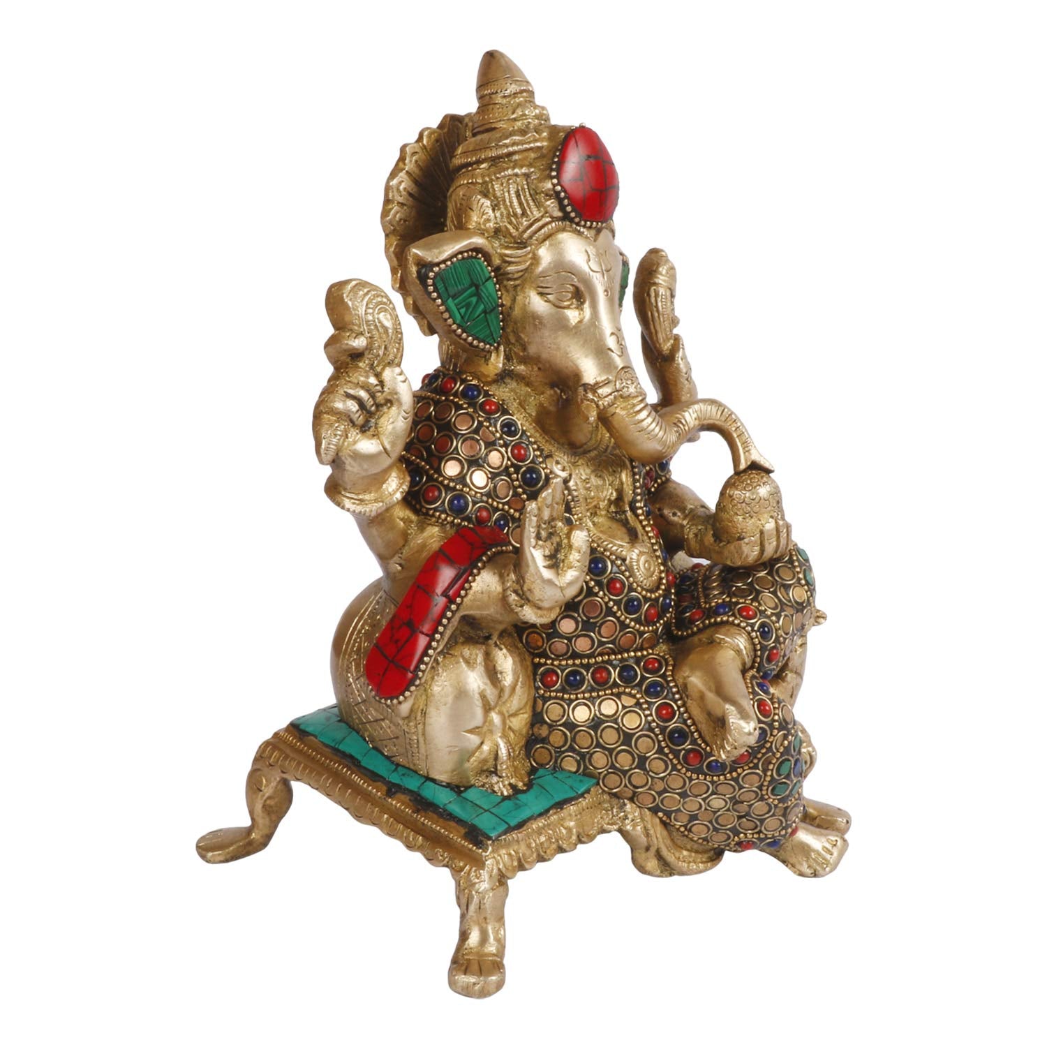 Artvarko Brass Lord Ganesha Bhagwan With Large Ears Mangalkari Ganesh Idol Ganpati Murti Statue Home Office Entrance Decor Pooja