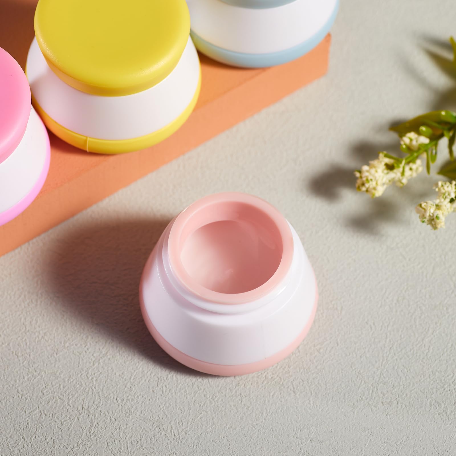 Insfit Travel Containers For Toiletries, Tsa Approved Silicone Cream Jars, Travel Size Containers With Lids, 5Pcs Bpa Free Leakp