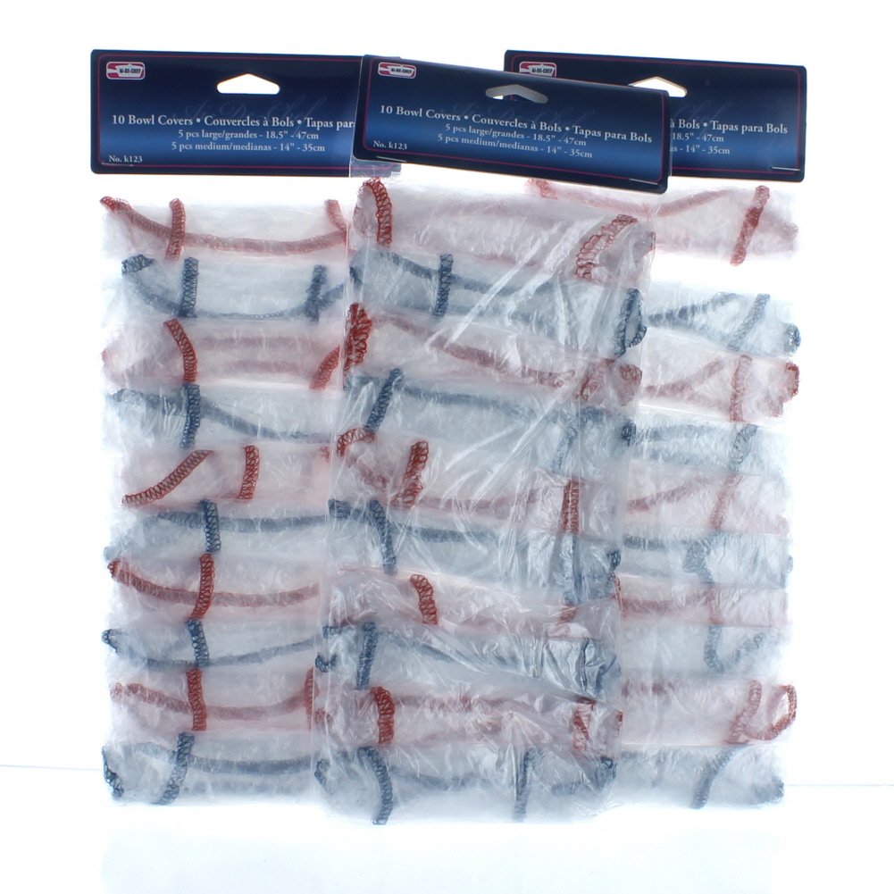 Ai-De-Chef 30 Elastic Plastic Bowl Covers Large Medium Kitchen Storage Picnic Leftovers, Silver