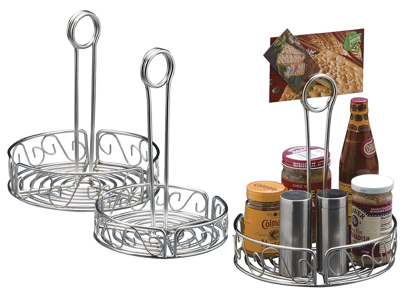 American Metalcraft 7-3/4'' Stainless Steel Condiment Rack